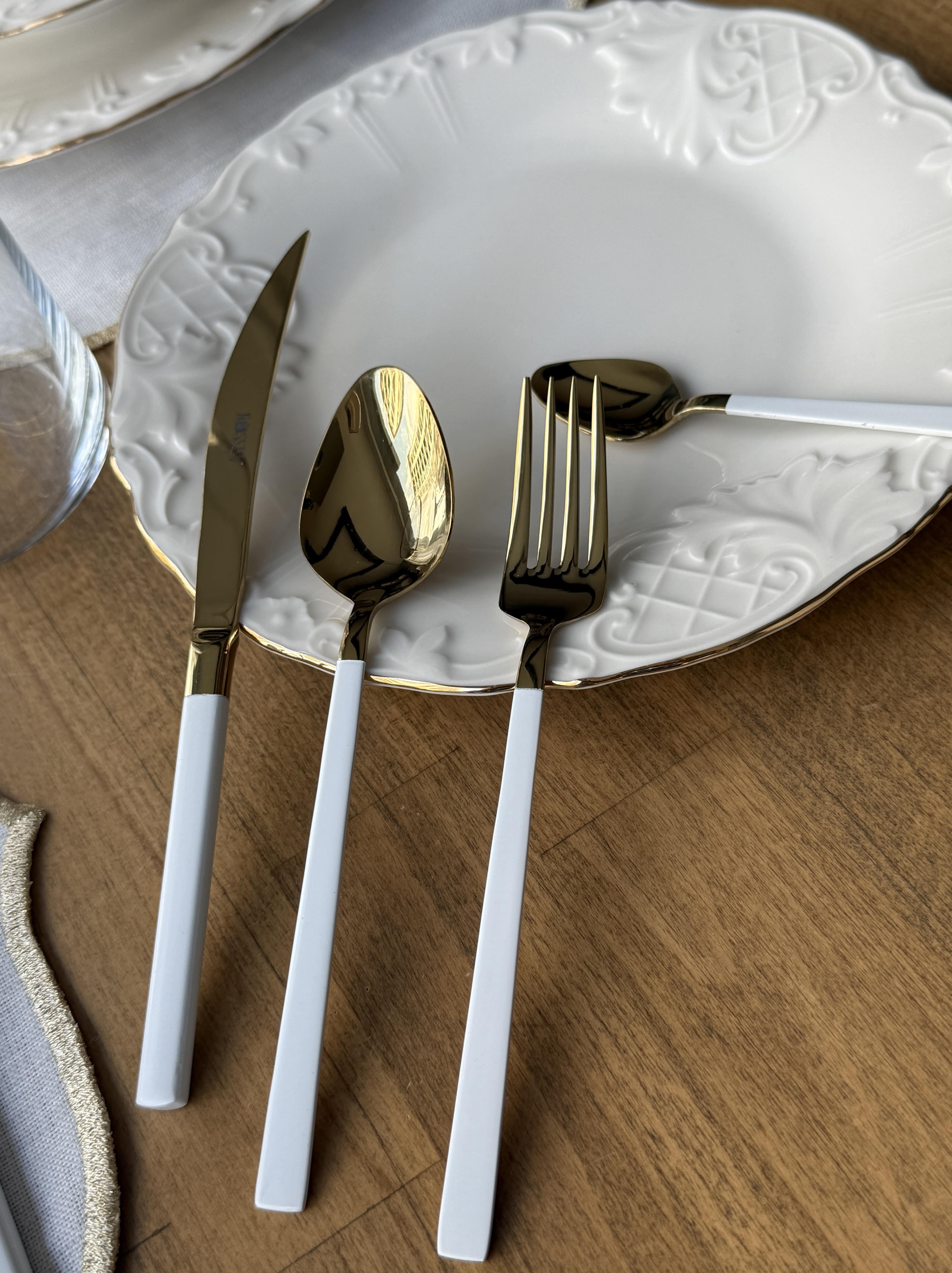  İris Gold Yemek Takımı 96 Parça 6 Kişilik