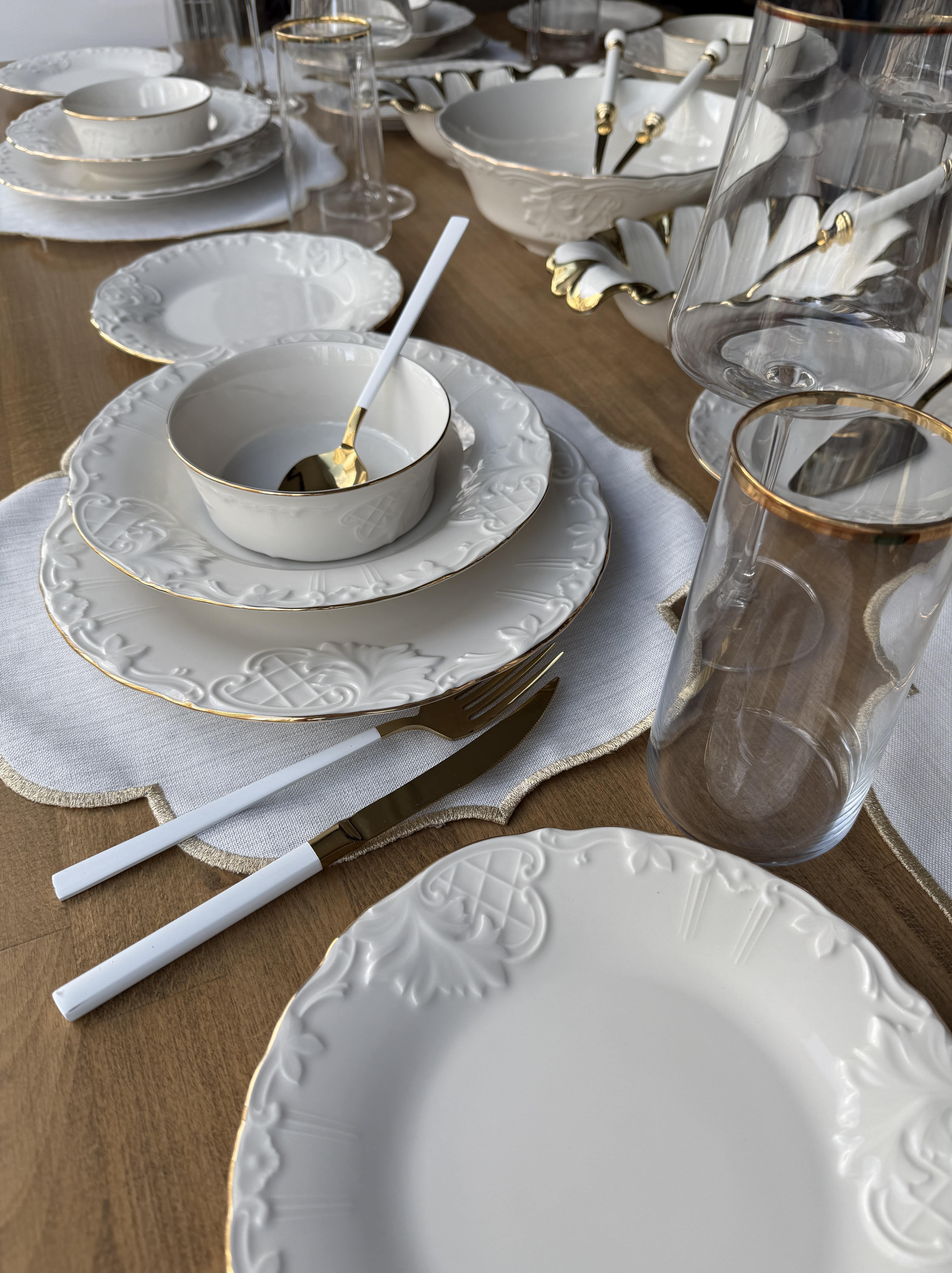  İris Gold Yemek Takımı 96 Parça 6 Kişilik