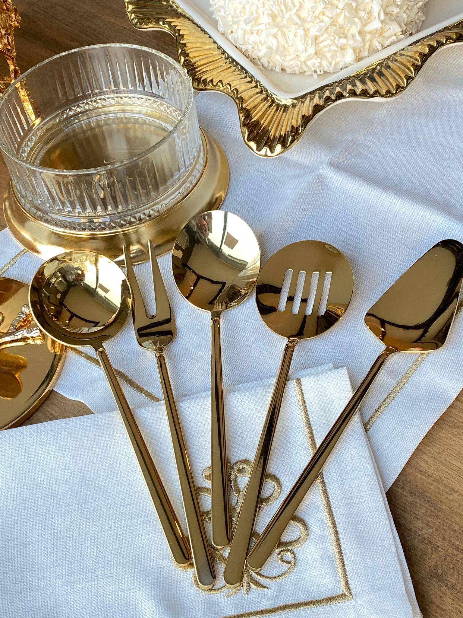 Allegra Gold 5 Parça Servis Kaşık Seti