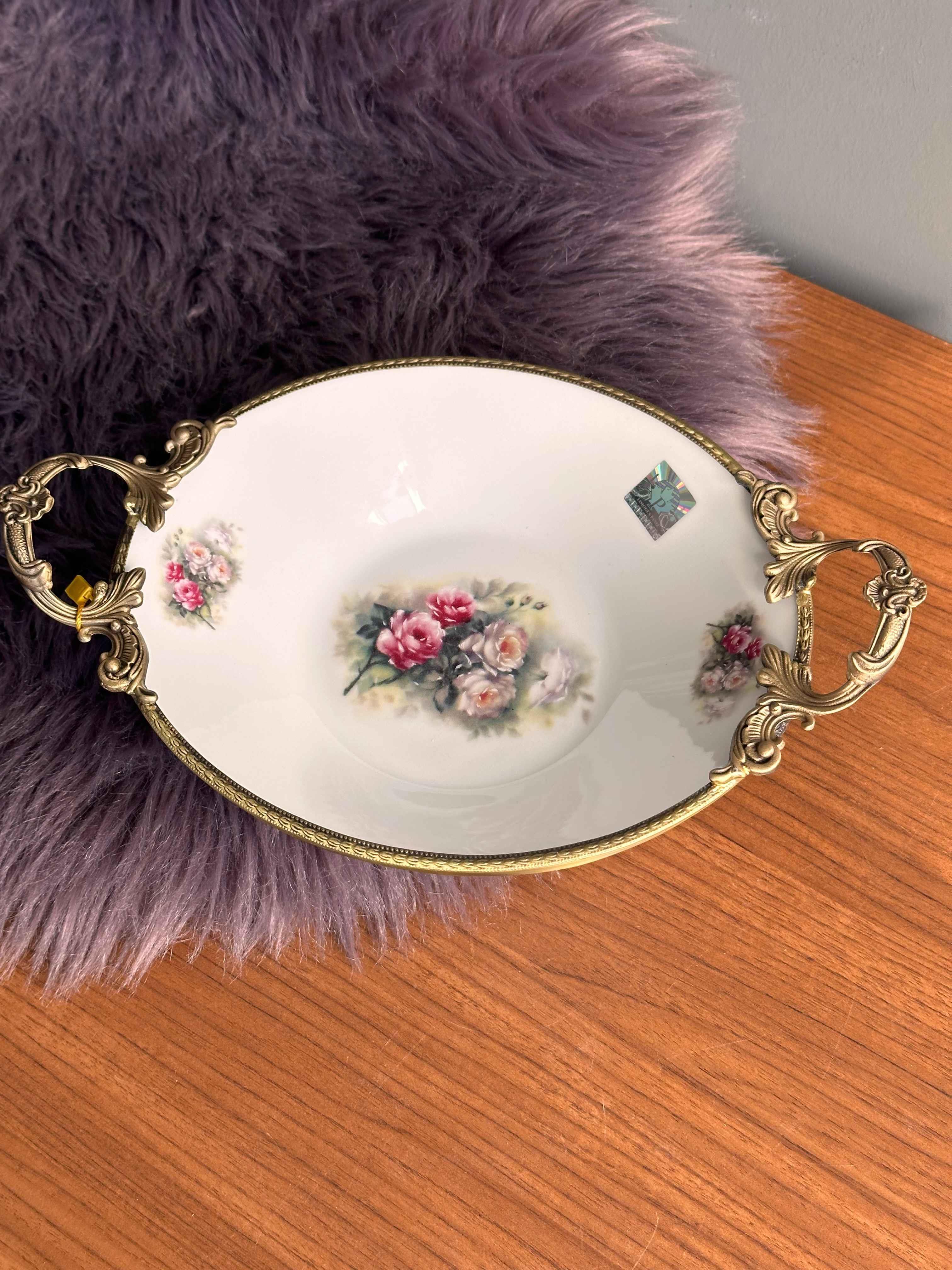 Antique Kulplu Derin Oval Kase 