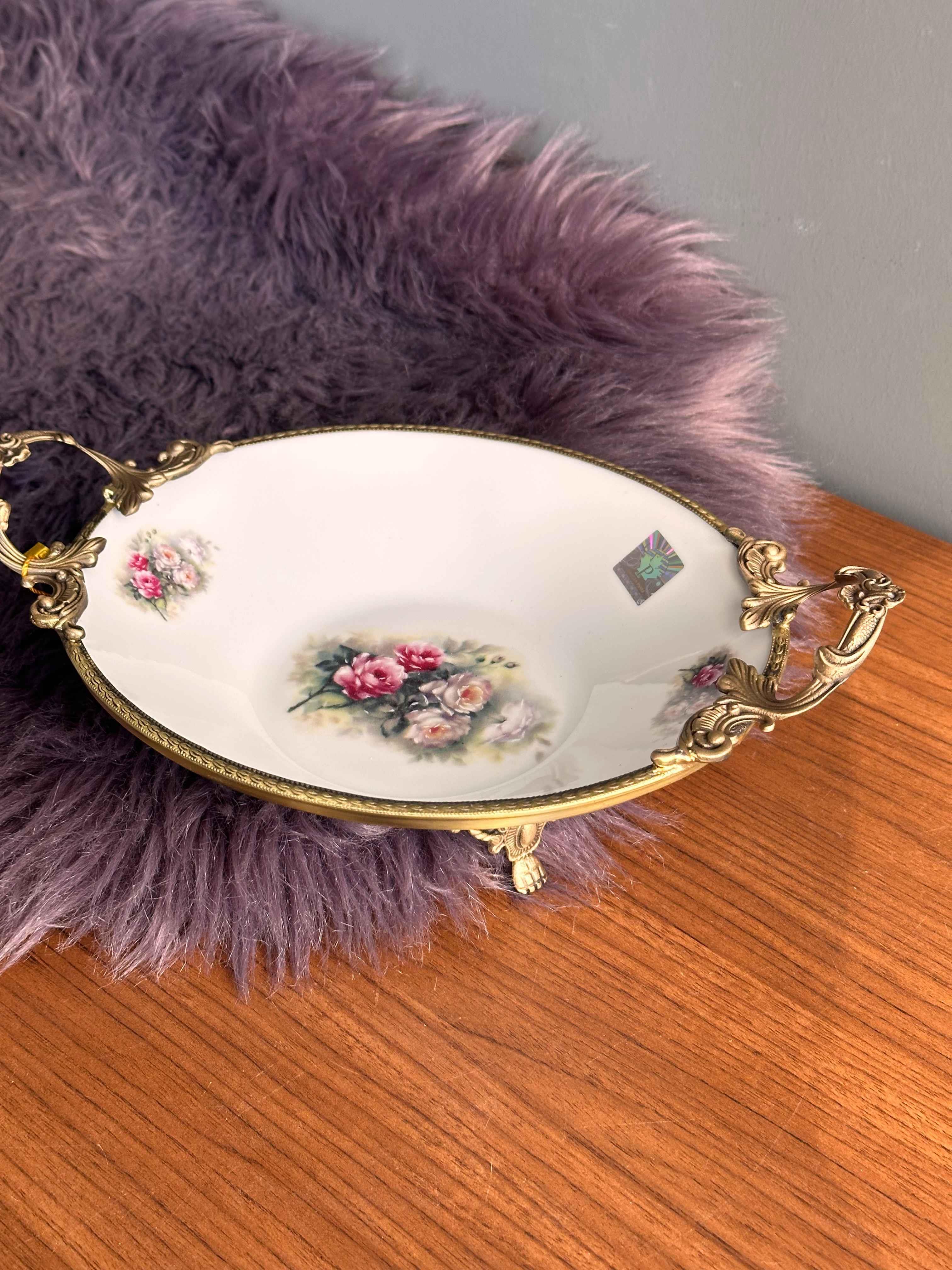Antique Kulplu Derin Oval Kase 