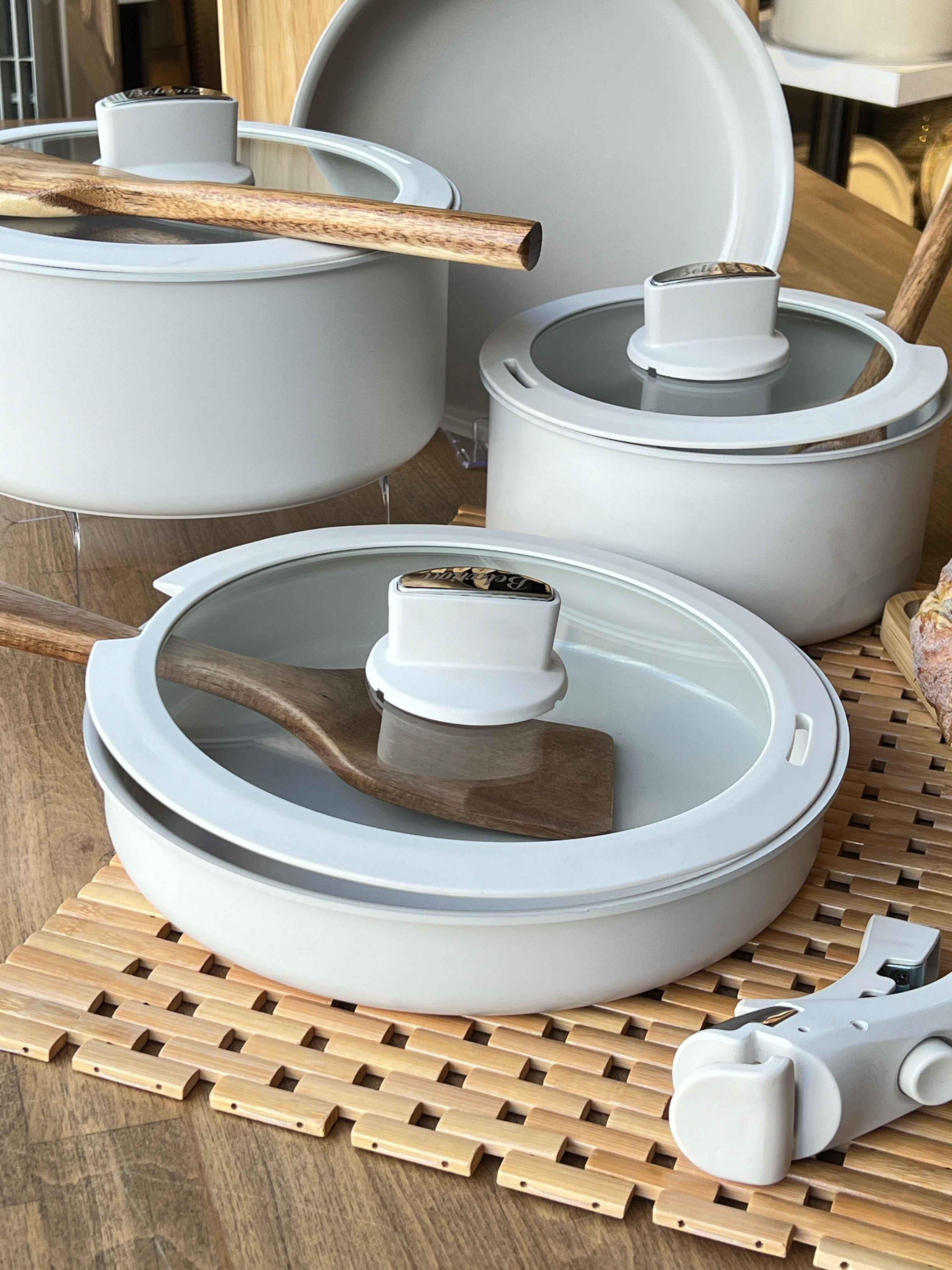 Baleriva Easy Cook Seramik Tencere Seti Krem 8 Parça