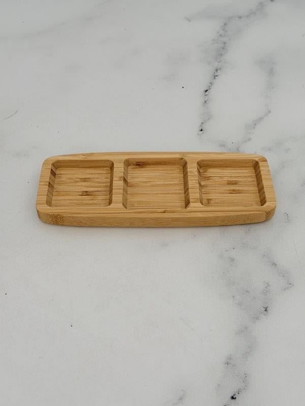 Bambu Ganberi 3 Bölmeli Sunum Tabak 