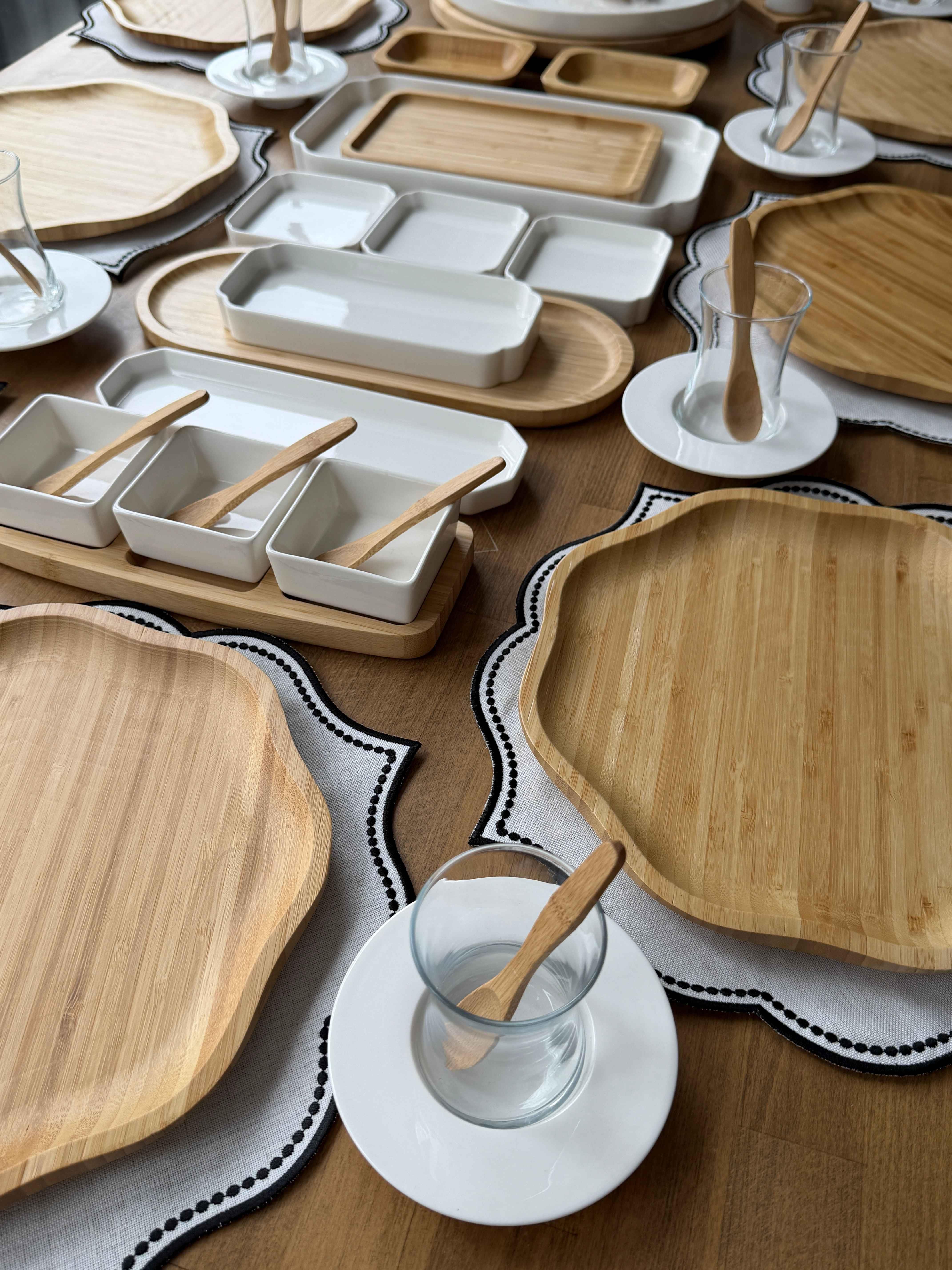 Bambu Kahvaltı Takımı 12 Kişilik 105 Parça Pappi