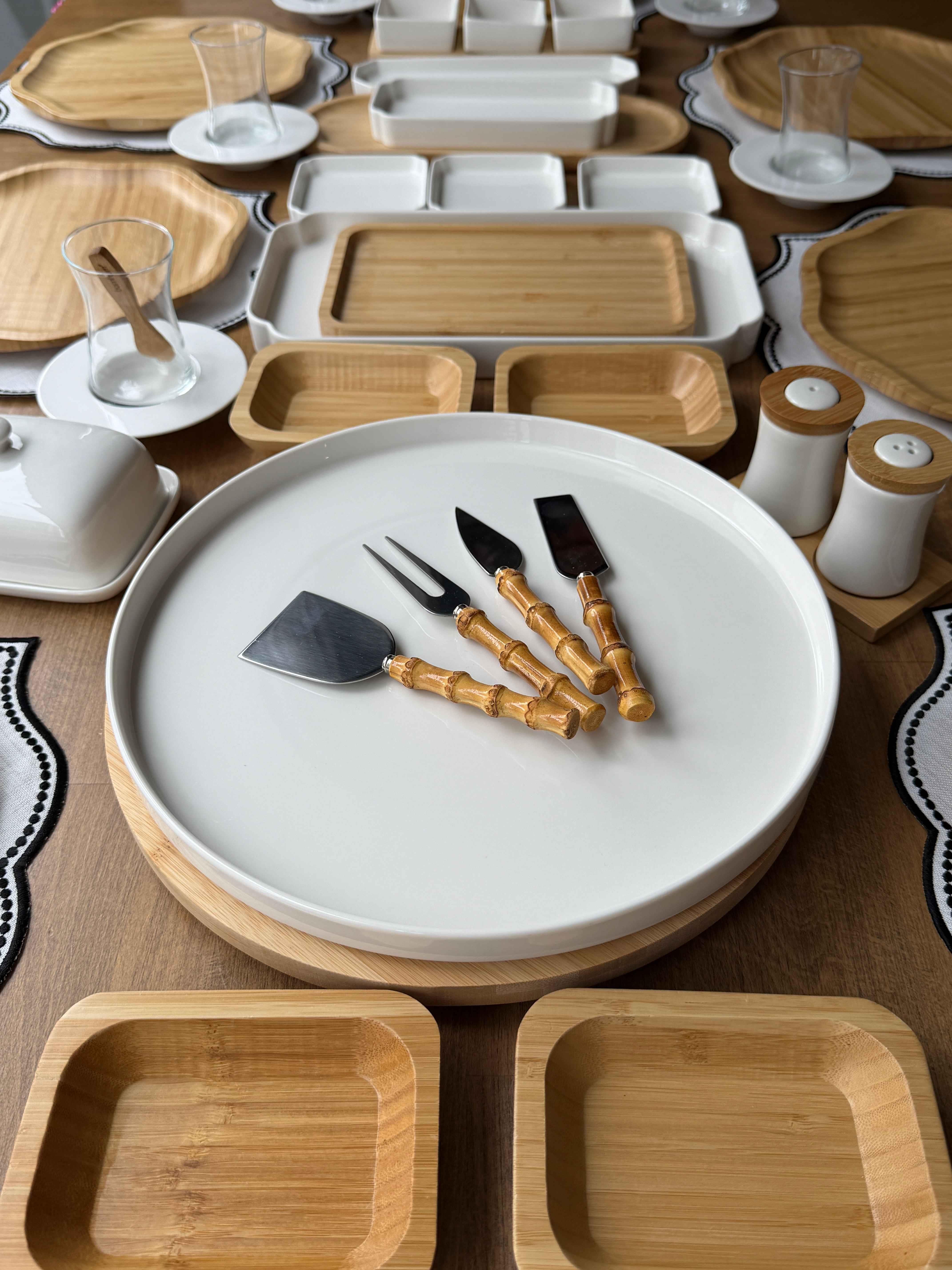 Bambu Kahvaltı Takımı 12 Kişilik 105 Parça Pappi