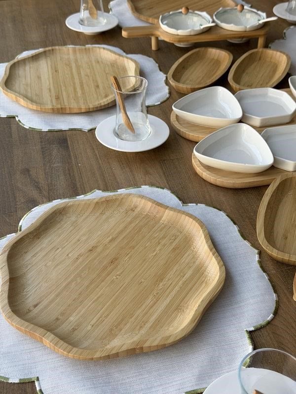 Bambu  Kahvaltı Takımı 56 Parça 6 Kişilik Pappi