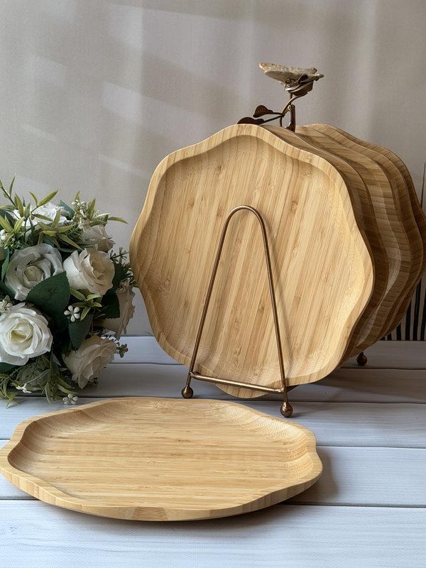 Bambu Pappi Çiçek Servis Tabak 6'lı 25 Cm