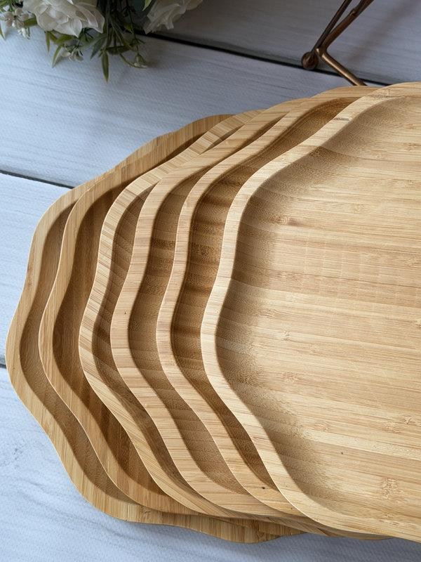 Bambu Pappi Çiçek Servis Tabak 6'lı 25 Cm
