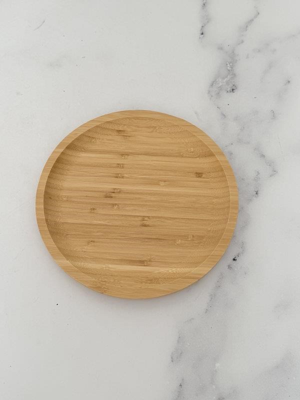 Bambu Penne Yuvarlak Servis Tabak 25 Cm