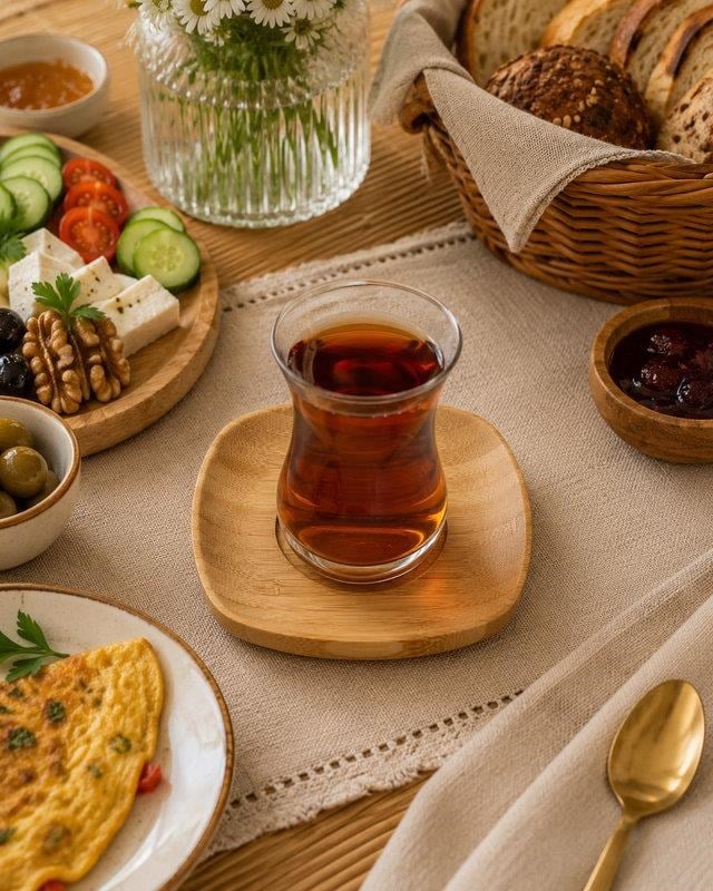 Bambu Silva 6'lı Çay Tabak