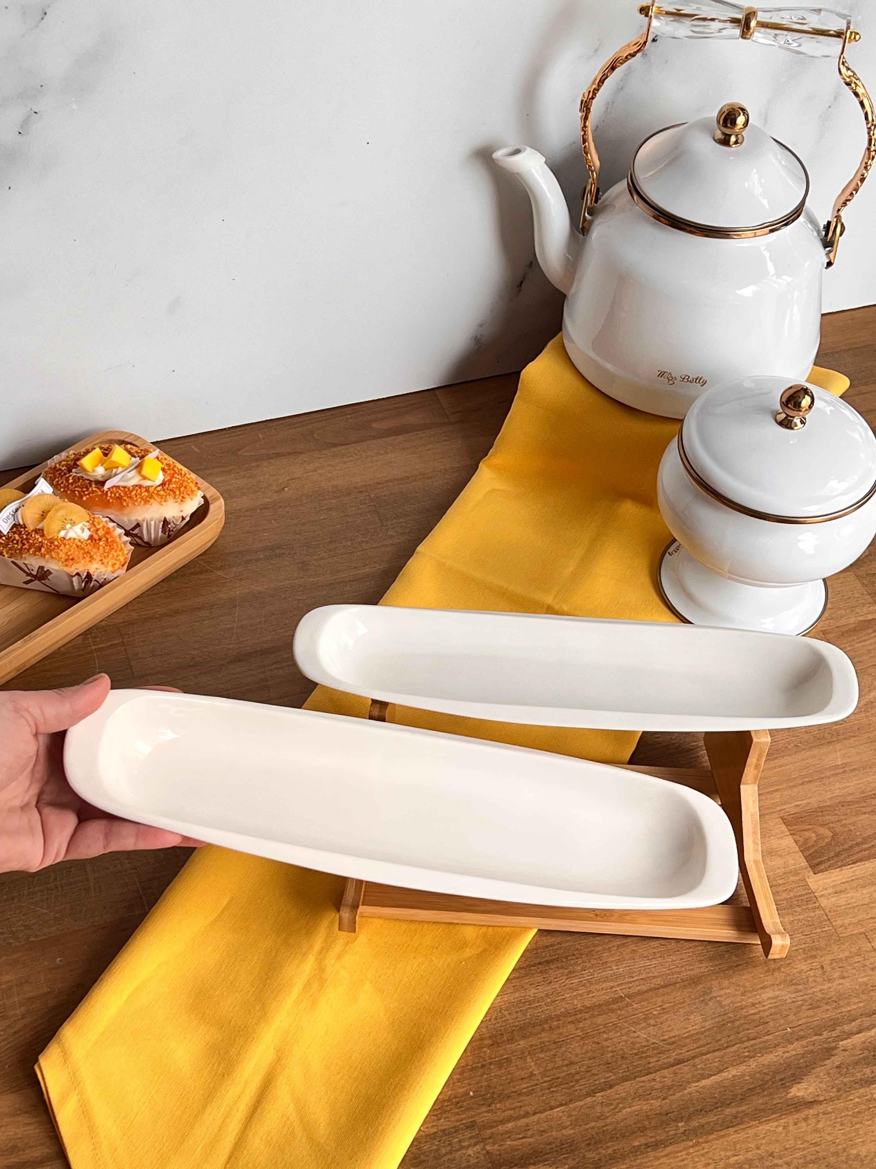 Bambu Standlı 2 Katlı Servis Sunum Seti 3 Prç