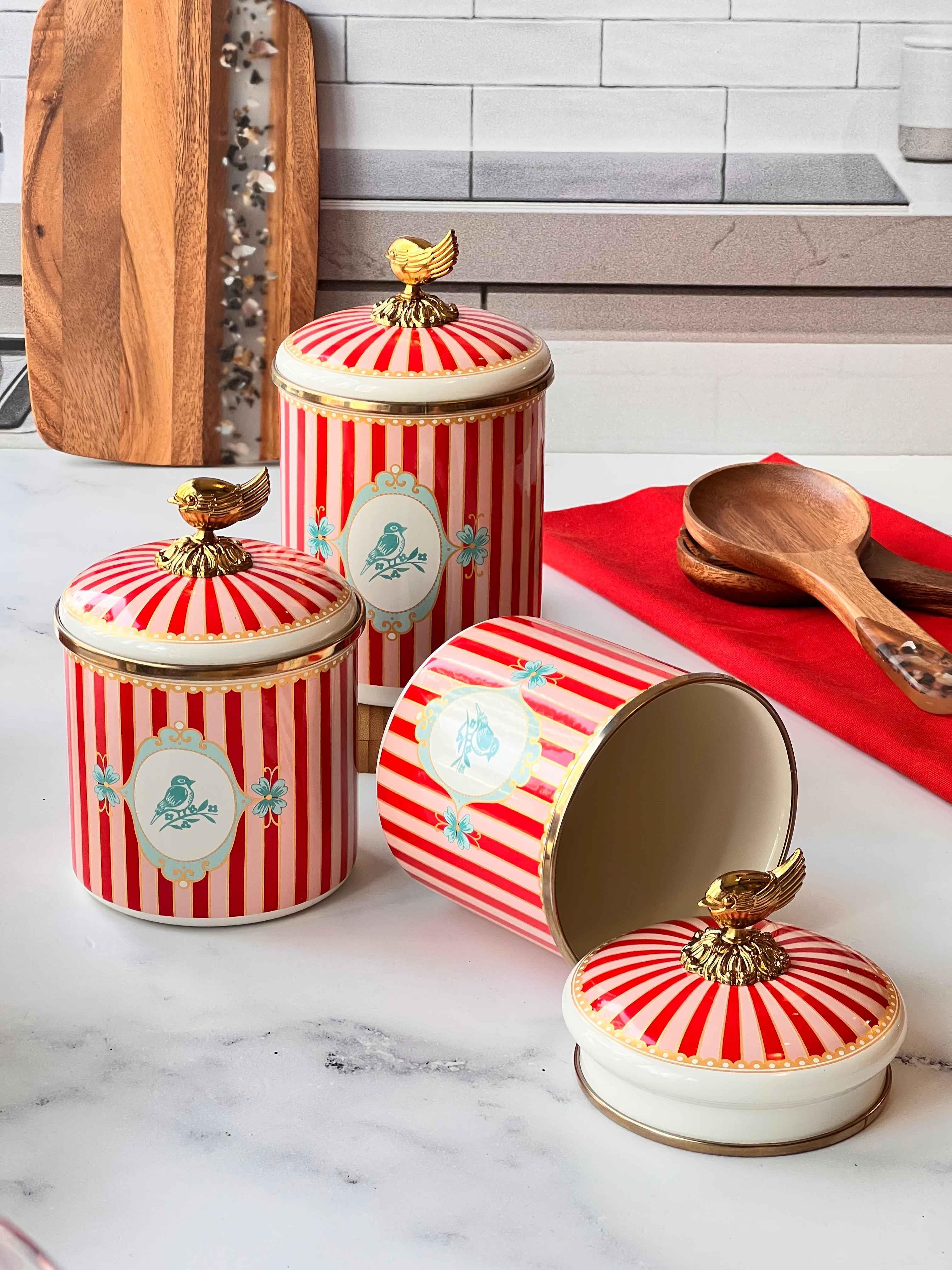 Bellisima 3'lü Emaye Kavanoz Seti