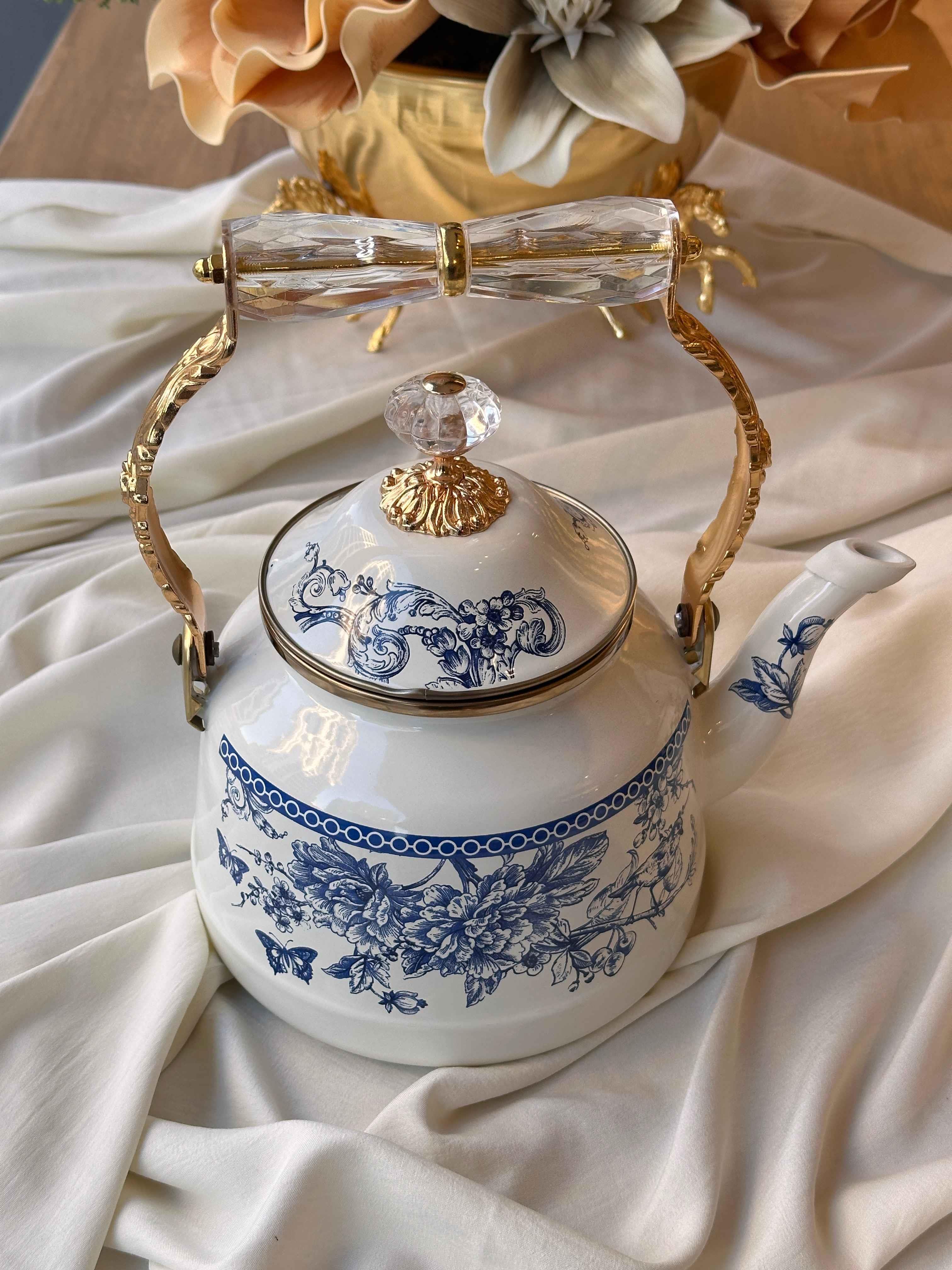 Blue Emaye Kettle