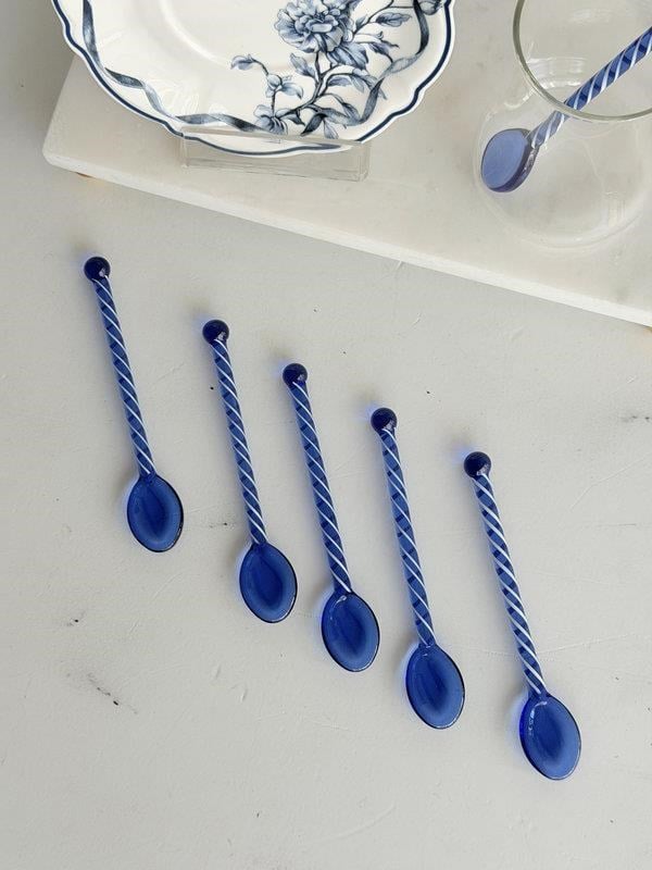 Cam Çay Kaşık 6'lı Luna Blue