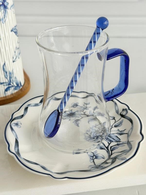 Cam Çay Kaşık 6'lı Luna Blue