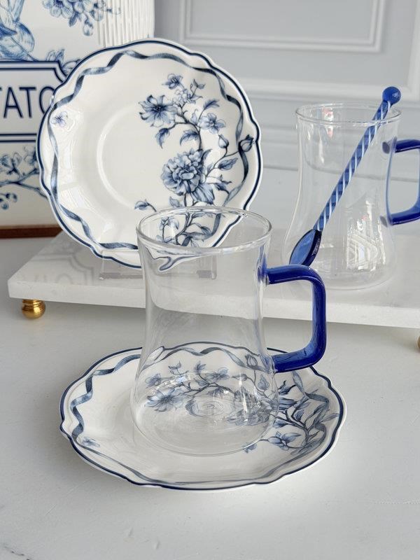 Cam Çay Seti 6'lı 180 ml Luna Blue
