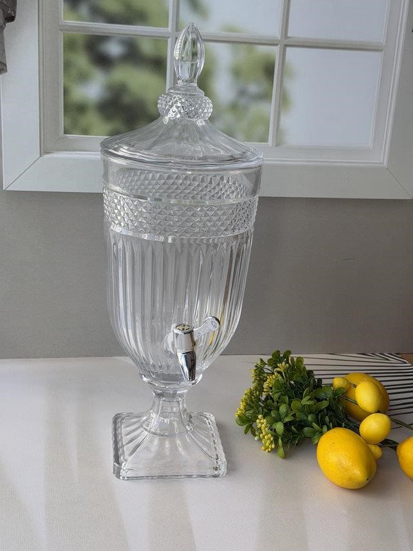 Cam Sebil-Damacana Ayaklı Vitella 3000 ml
