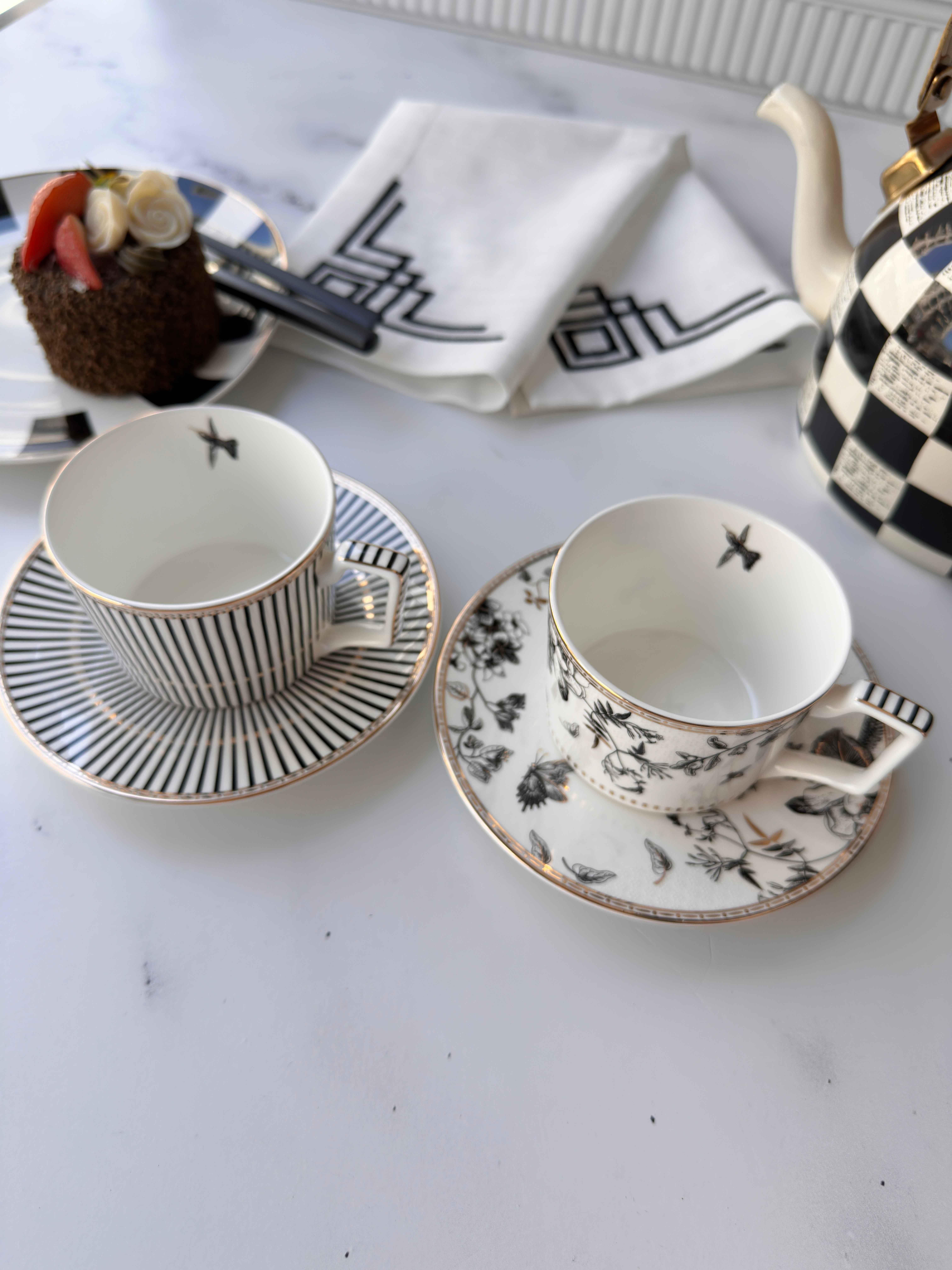 Çay Fincan Seti Fiore 2 Kişilik 4 Parça 