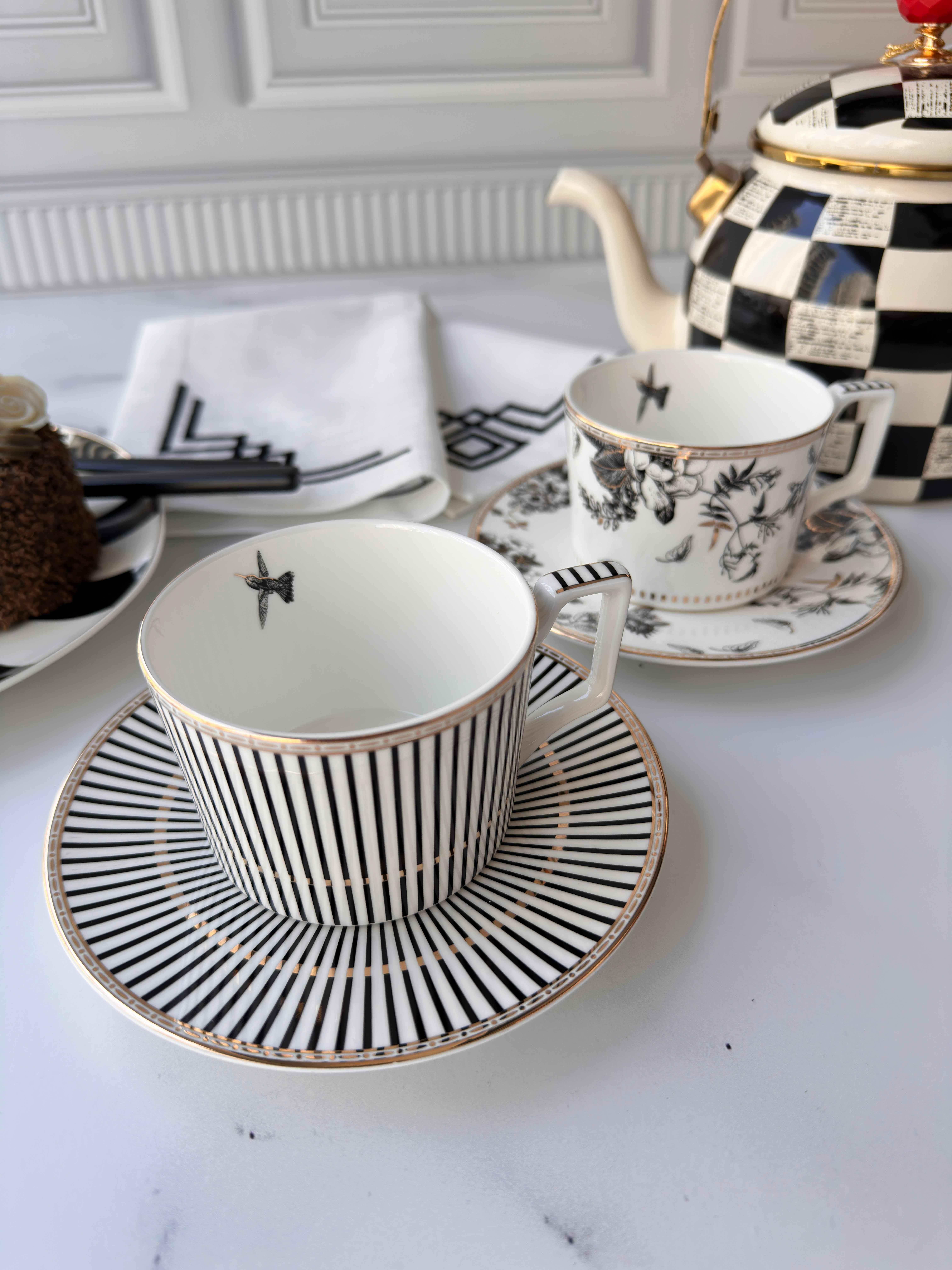 Çay Fincan Seti Fiore 2 Kişilik 4 Parça 