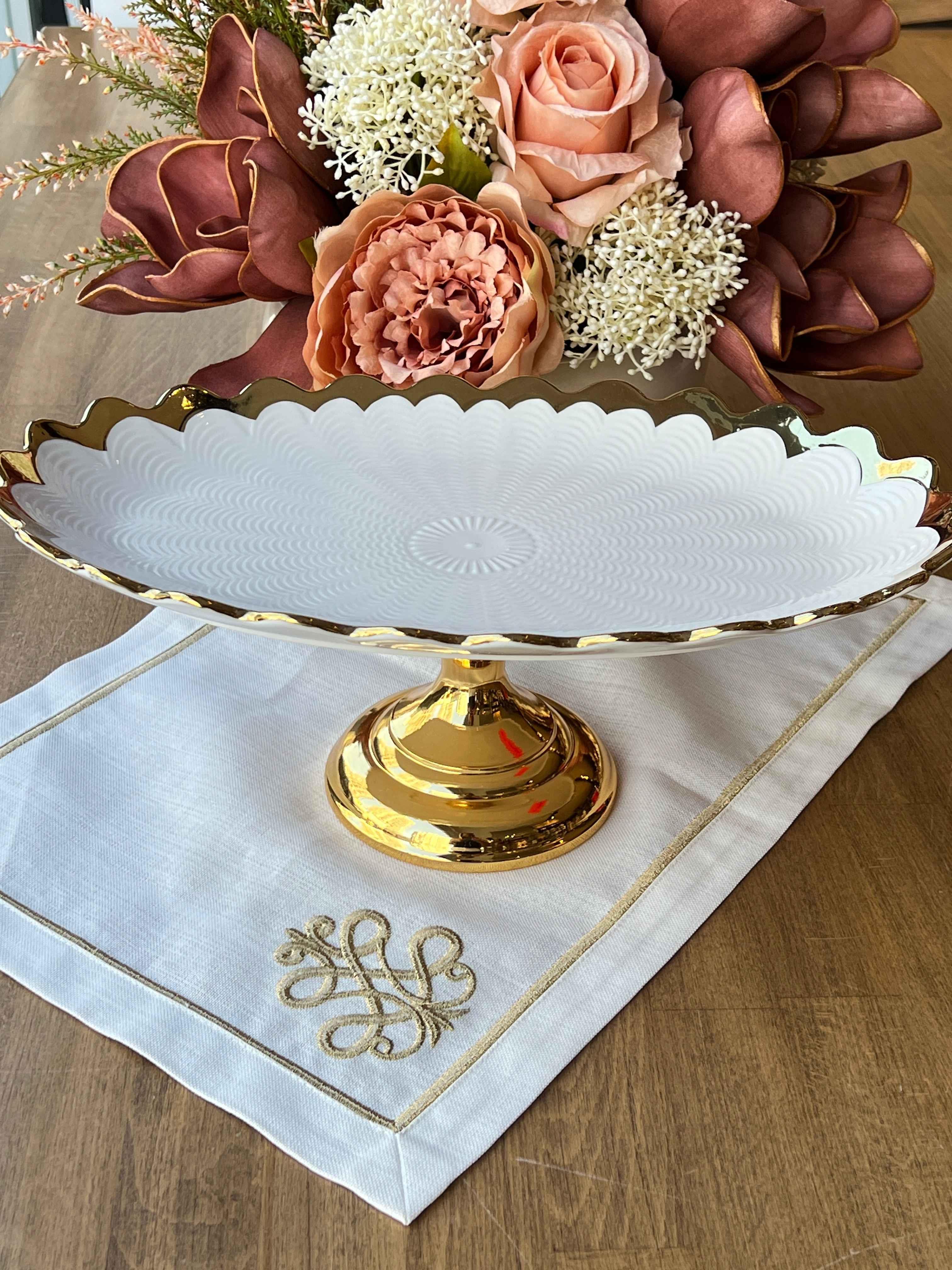 Daisy Ayaklı Oval Sunum Tabak 