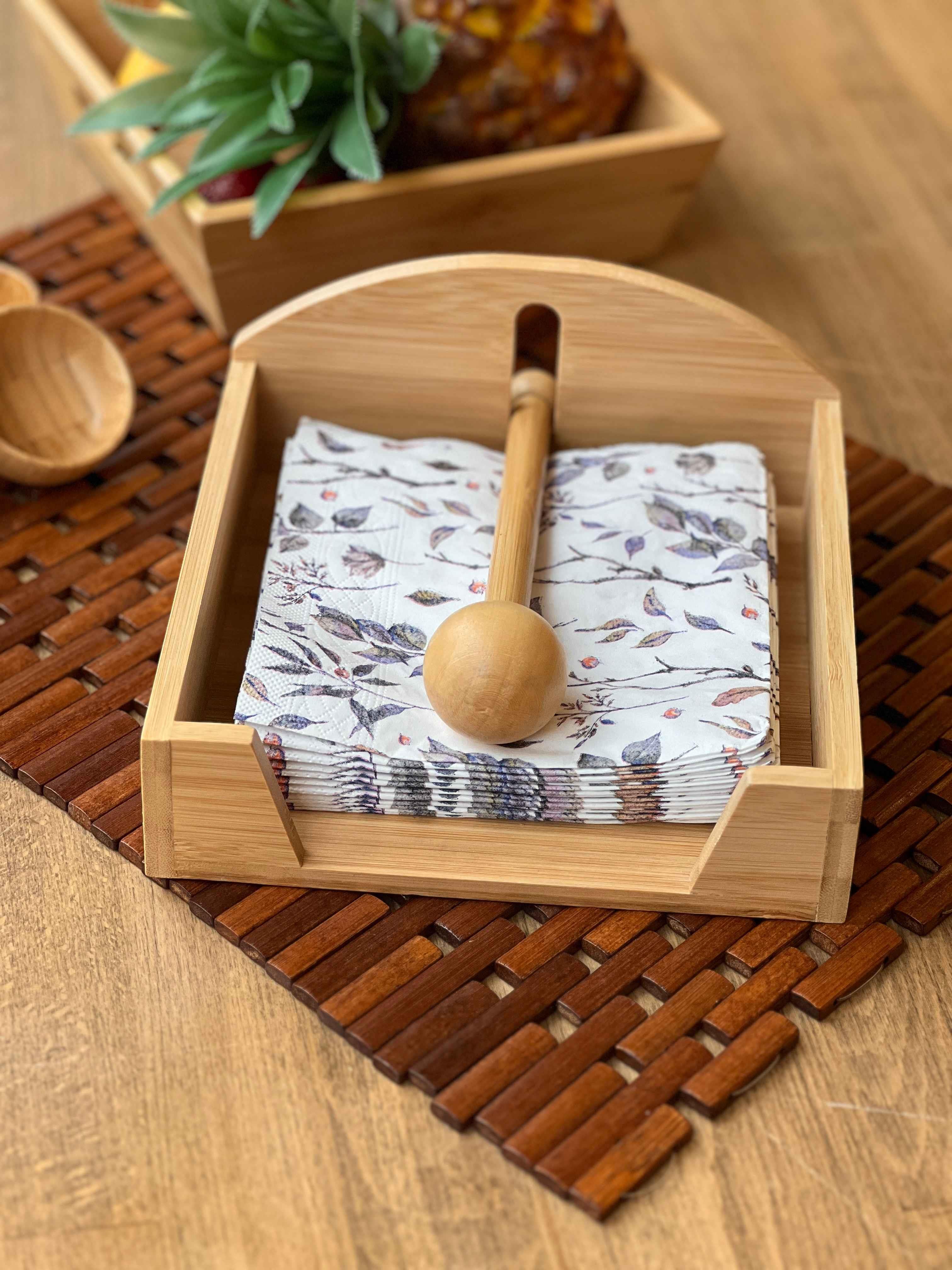 Doğal Bambu Peçetelik