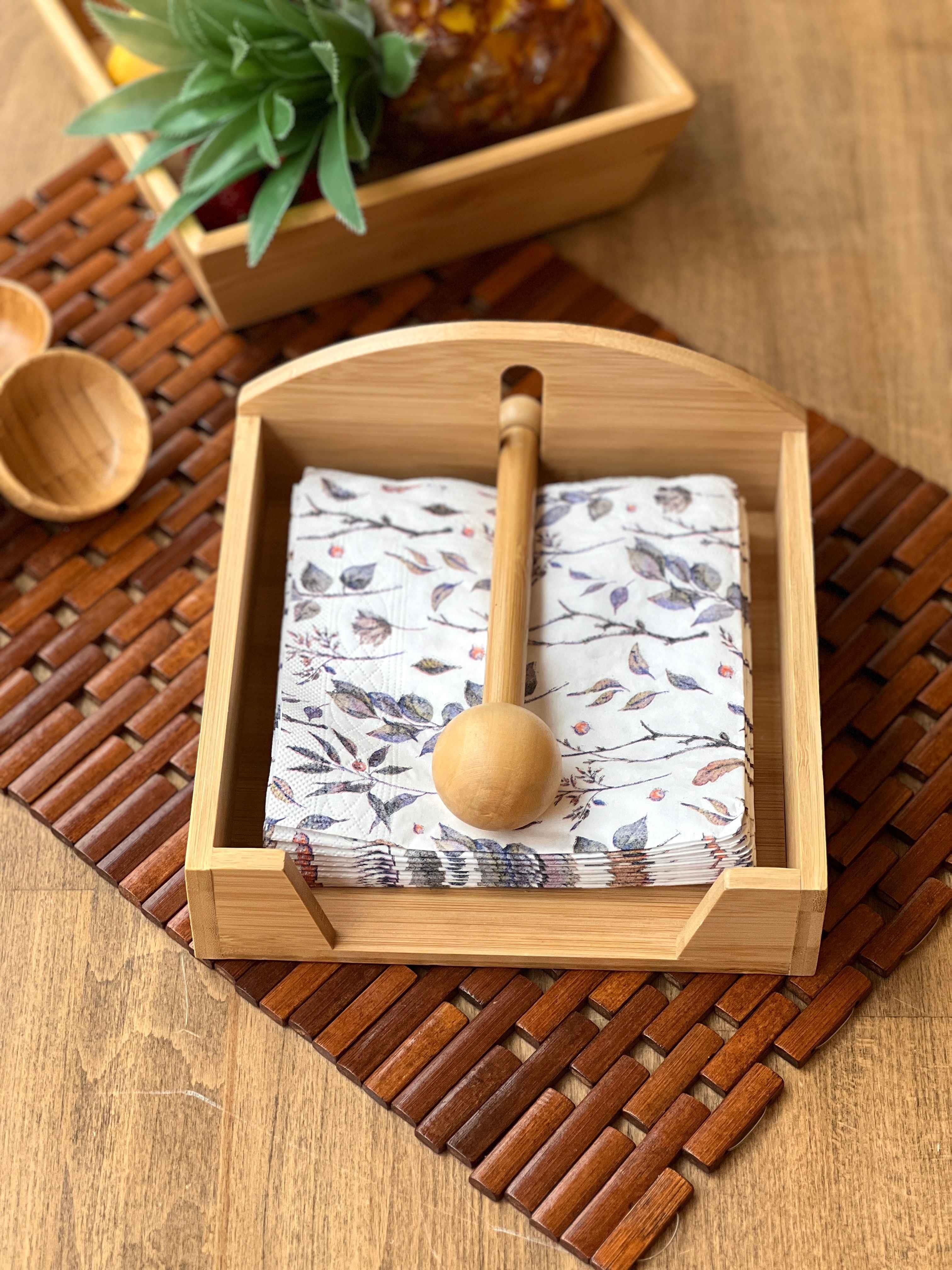 Doğal Bambu Peçetelik