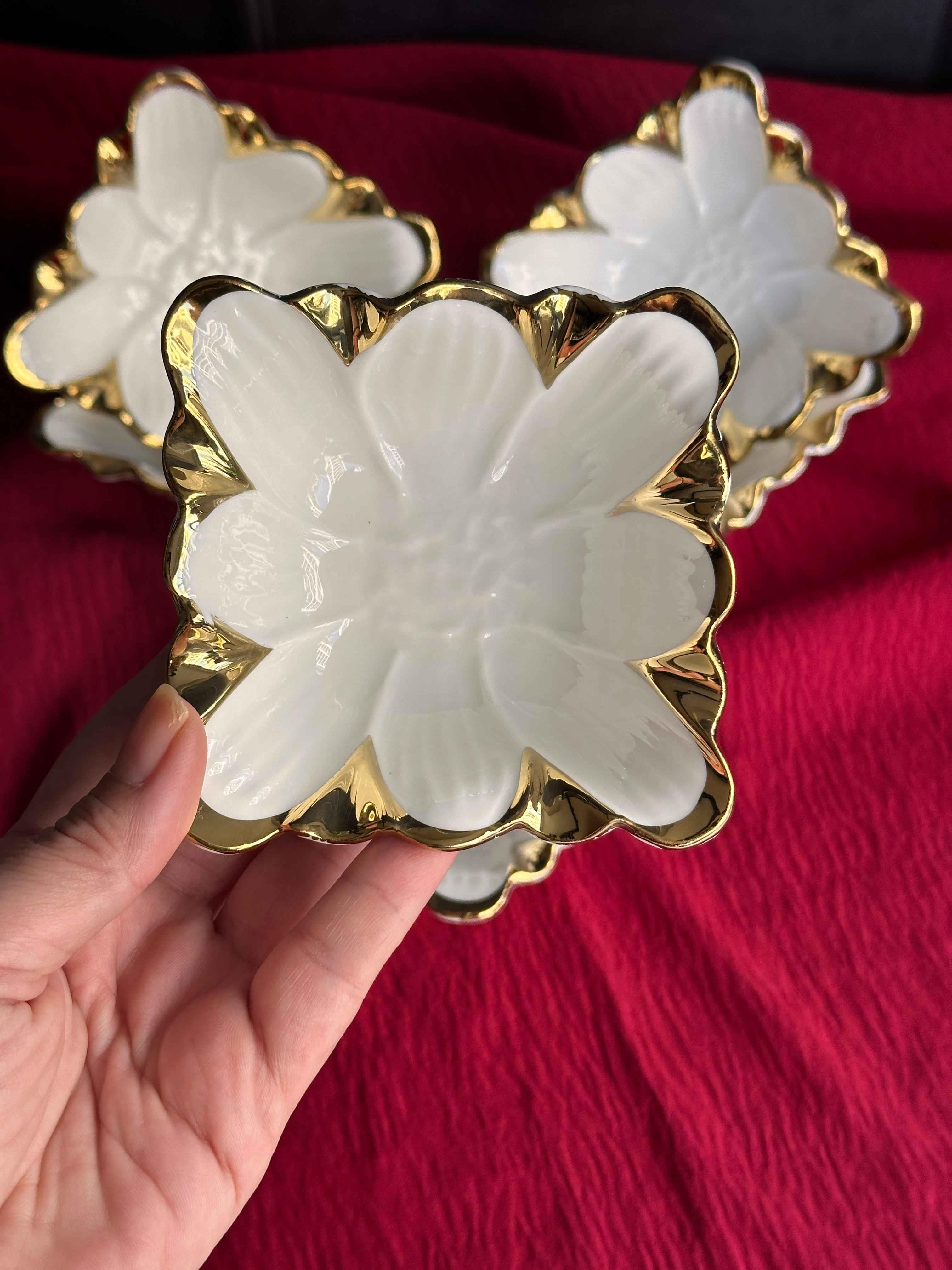 Flora Gold Kare Kase Seti 6 'Lı