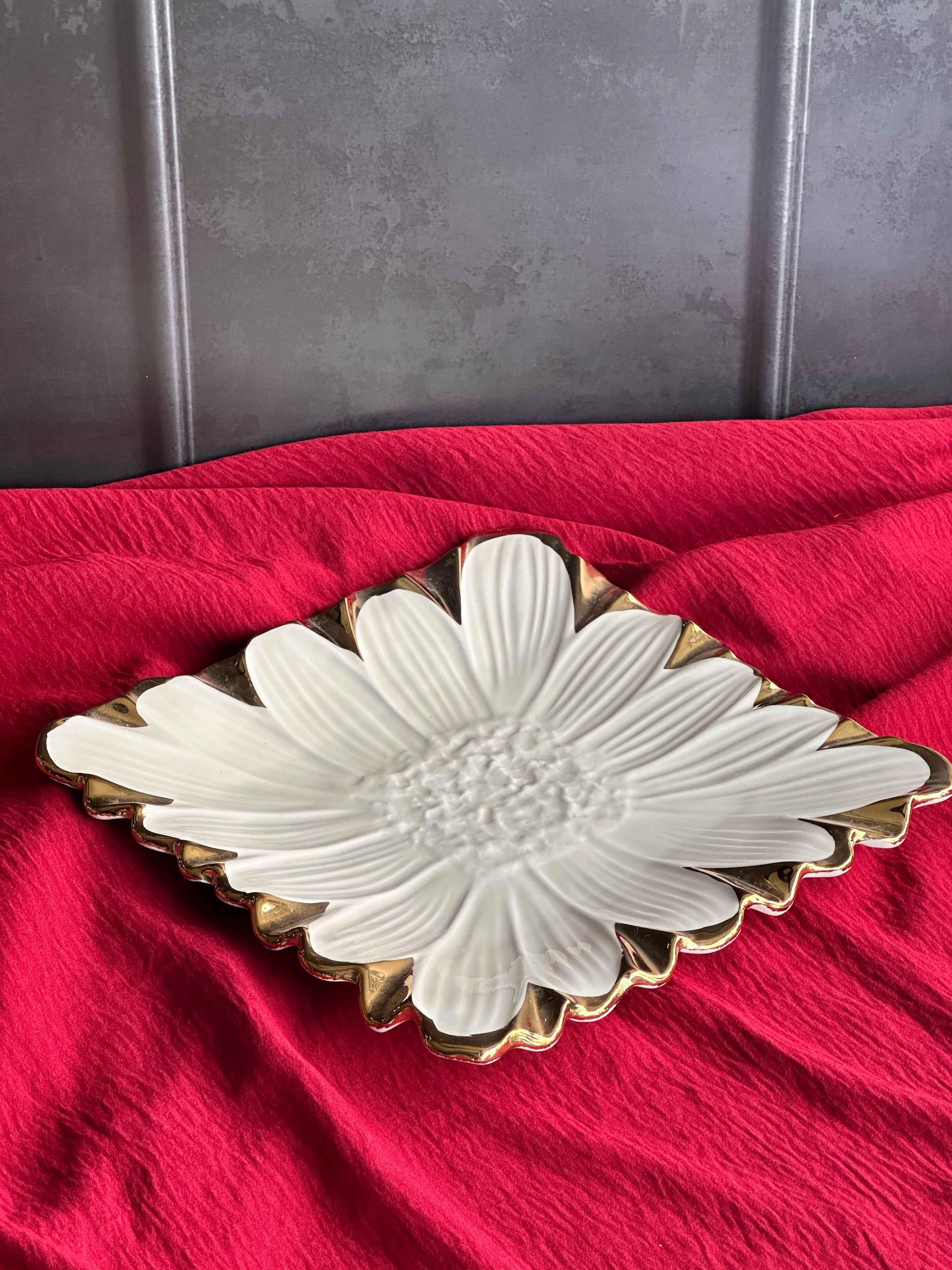 Flora Gold Kare Servis Sunum Tabak 24cm
