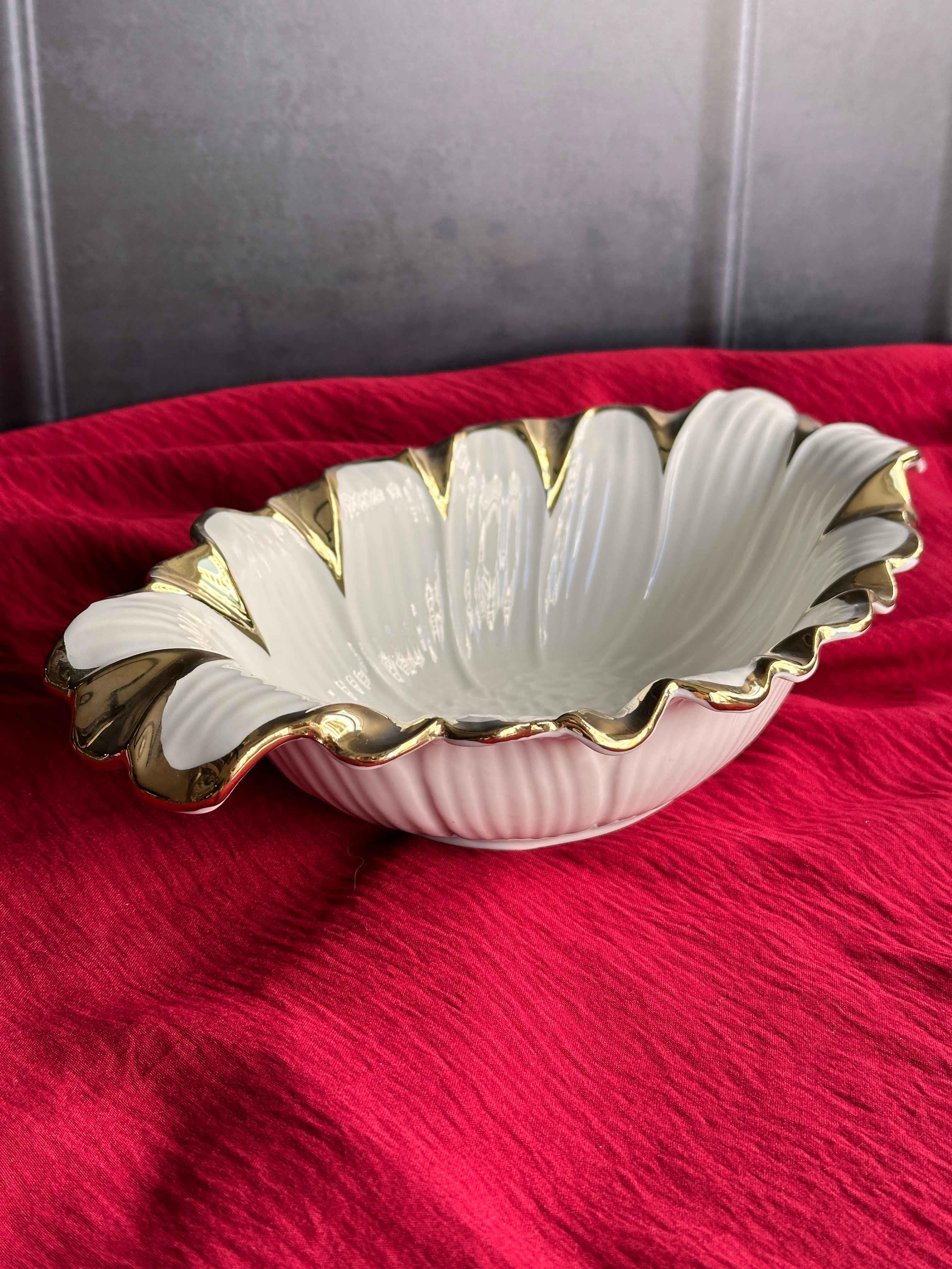 Flora Gold Oval Servis Sunum Tabak 27cm