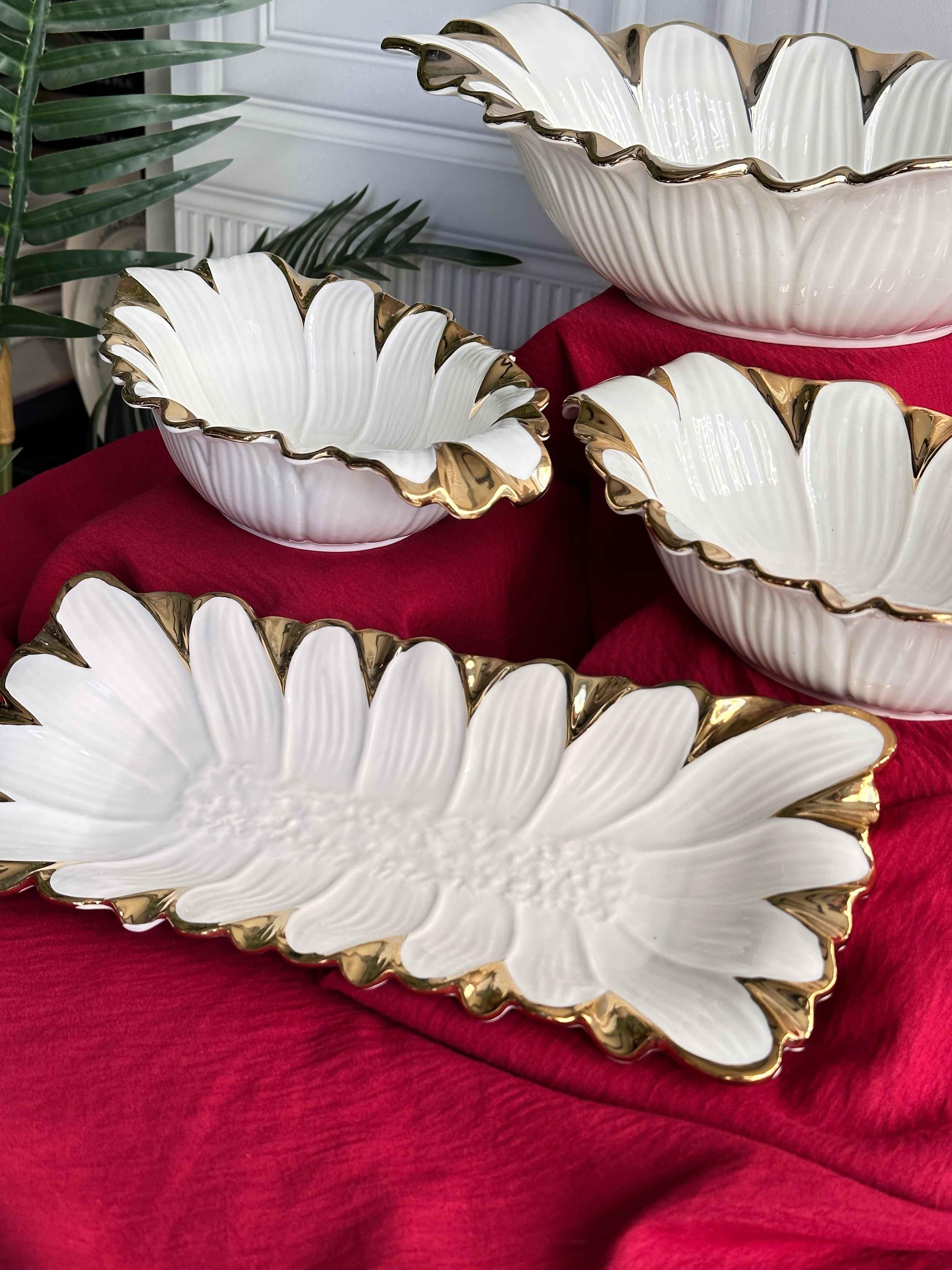 Flora Gold Servis Sunum Seti 4 Parça