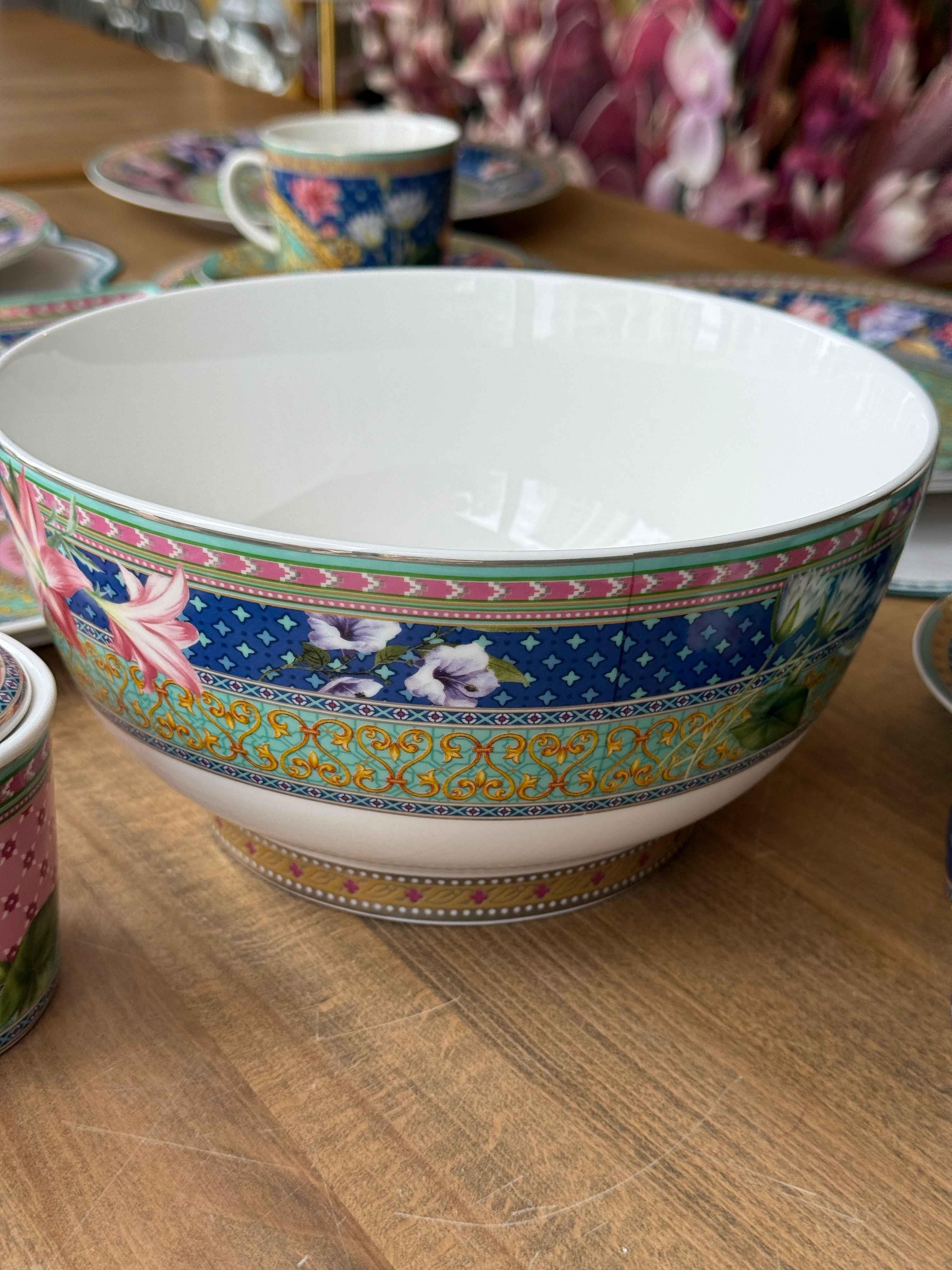 Floral Porselen Kahvaltı Takımı 45 Parça 6 Kişilik