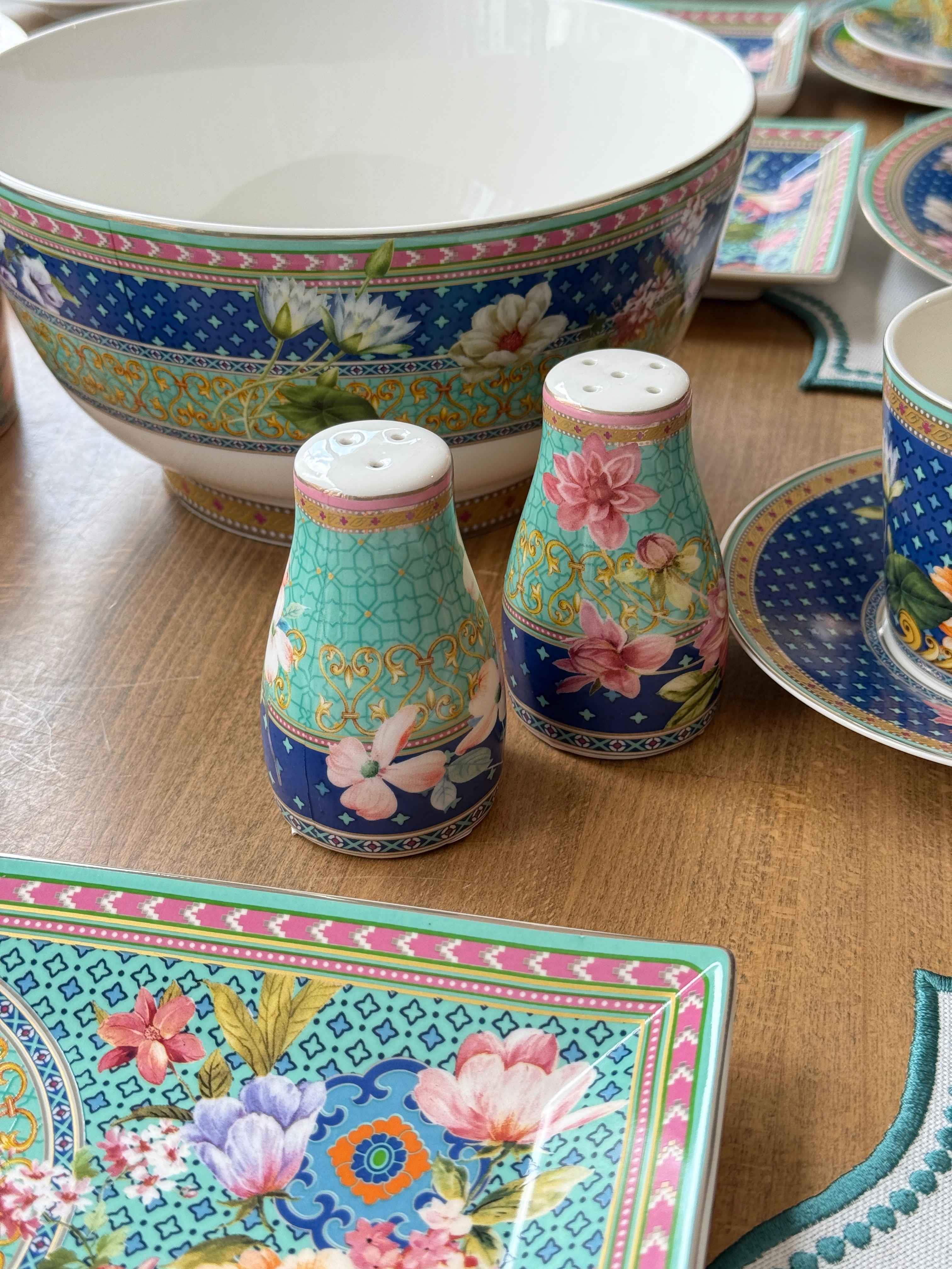 Floral Porselen Kahvaltı Takımı 45 Parça 6 Kişilik