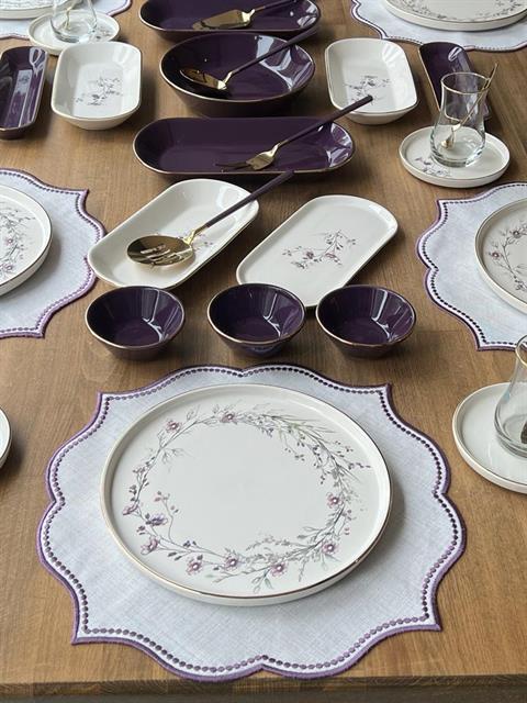 Kahvaltı Takımı Glore Lavender 46 Parça 6 Kişilik