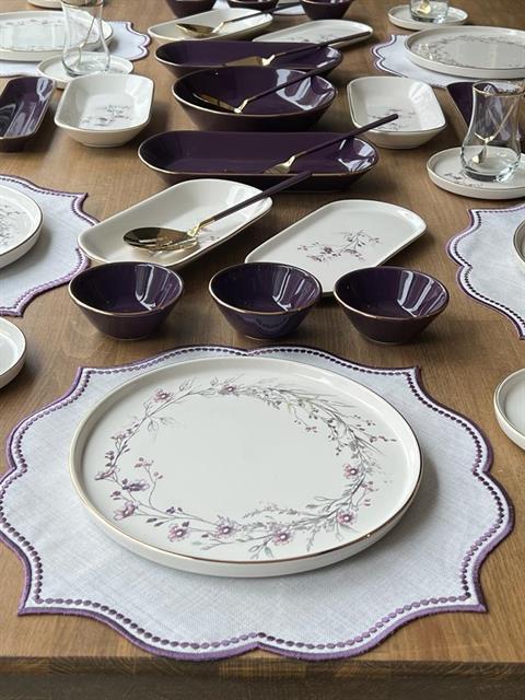 Kahvaltı Takımı Glore Lavender 46 Parça 6 Kişilik