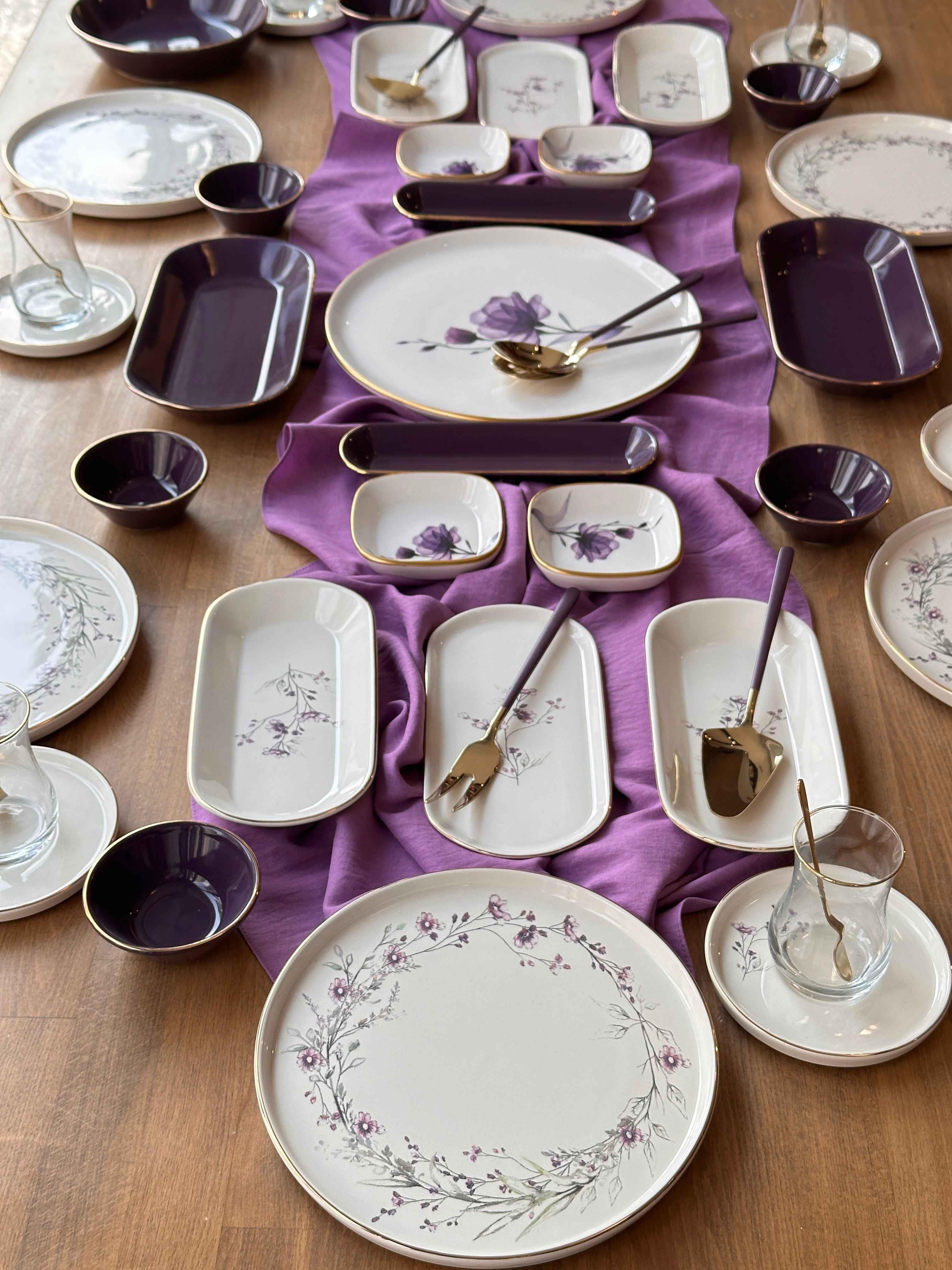 Kahvaltı Takımı Glore Lavender 51 Parça 6 Kişilik