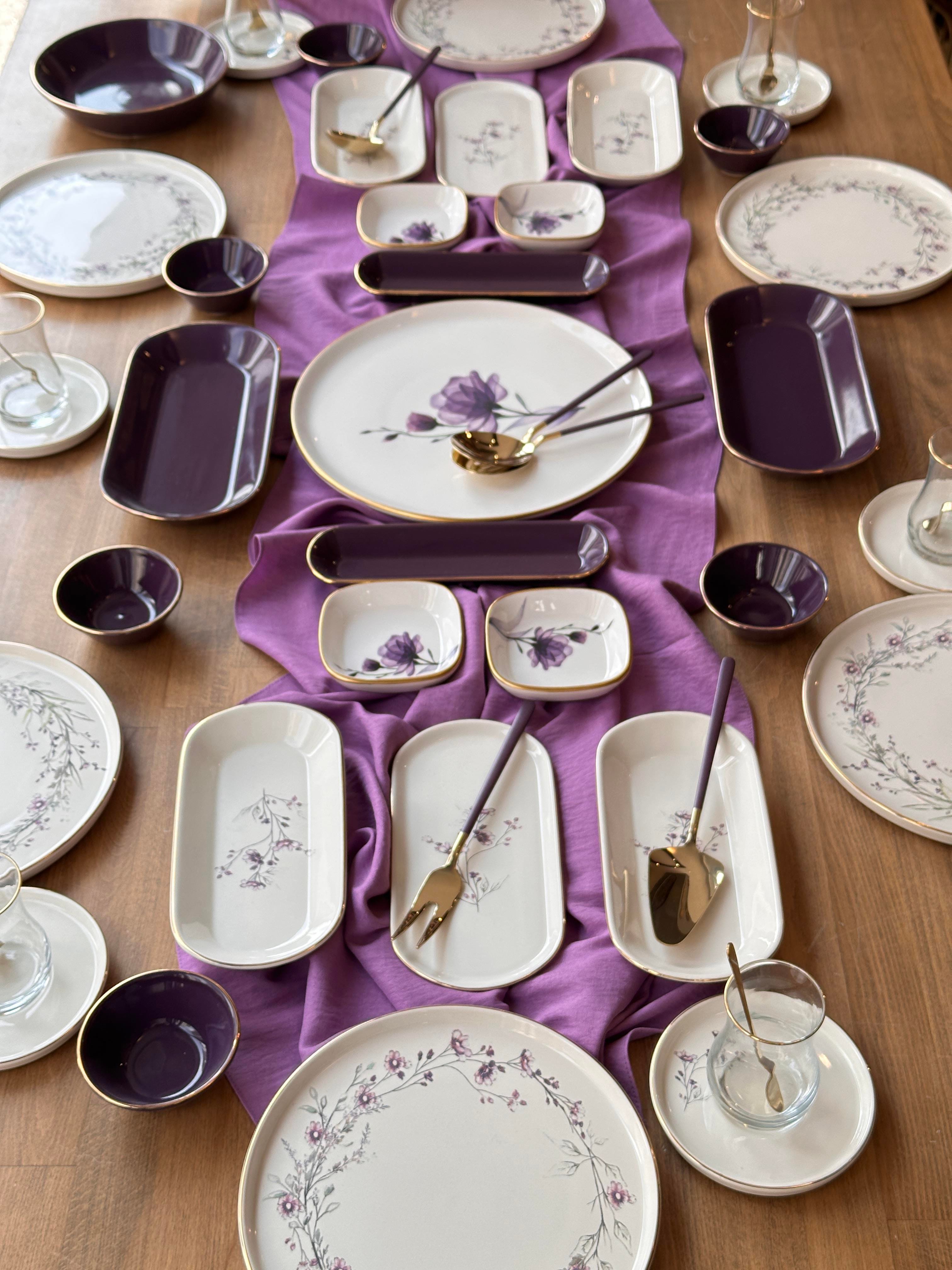 Kahvaltı Takımı Glore Lavender 51 Parça 6 Kişilik