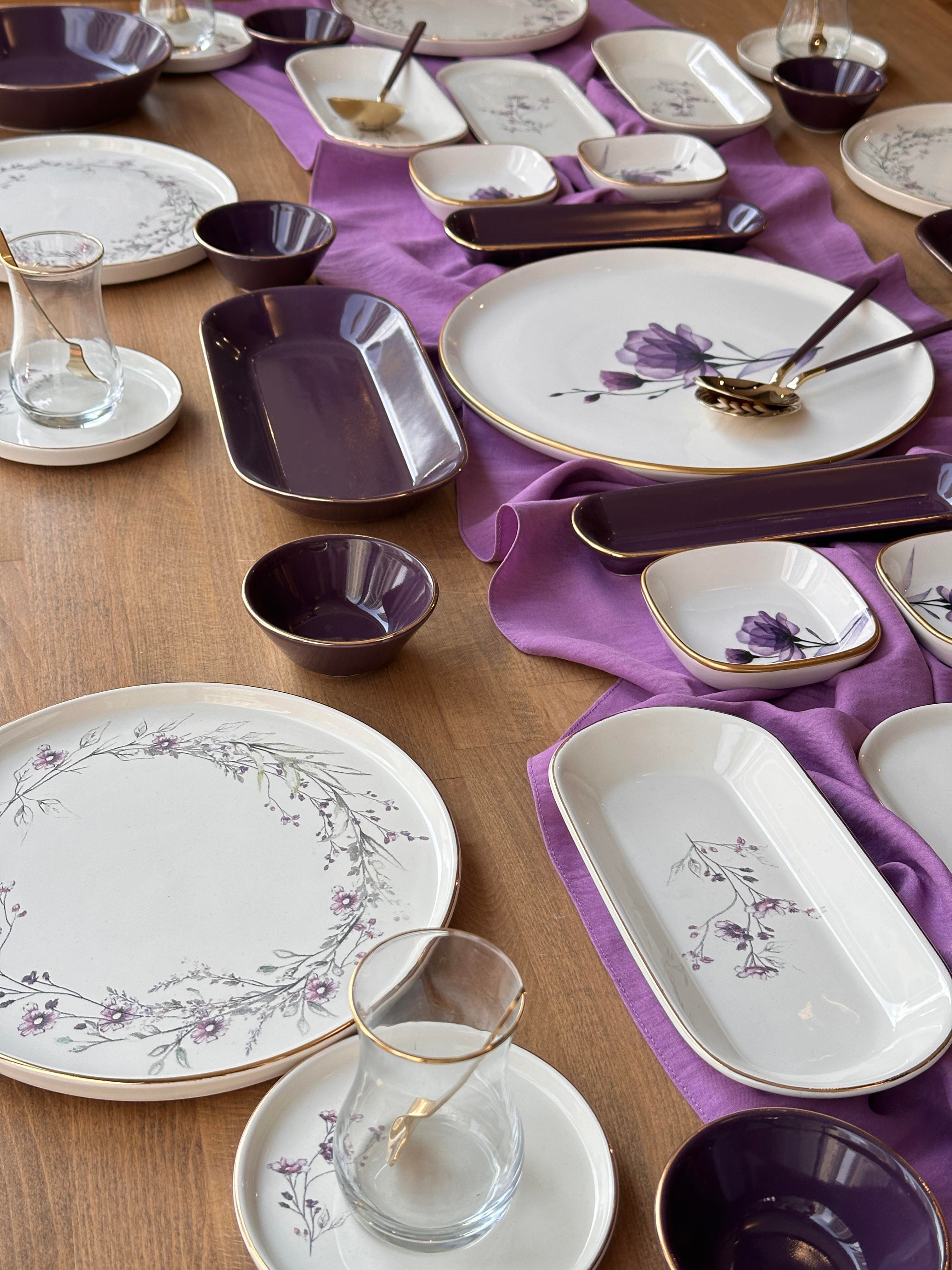 Kahvaltı Takımı Glore Lavender 51 Parça 6 Kişilik