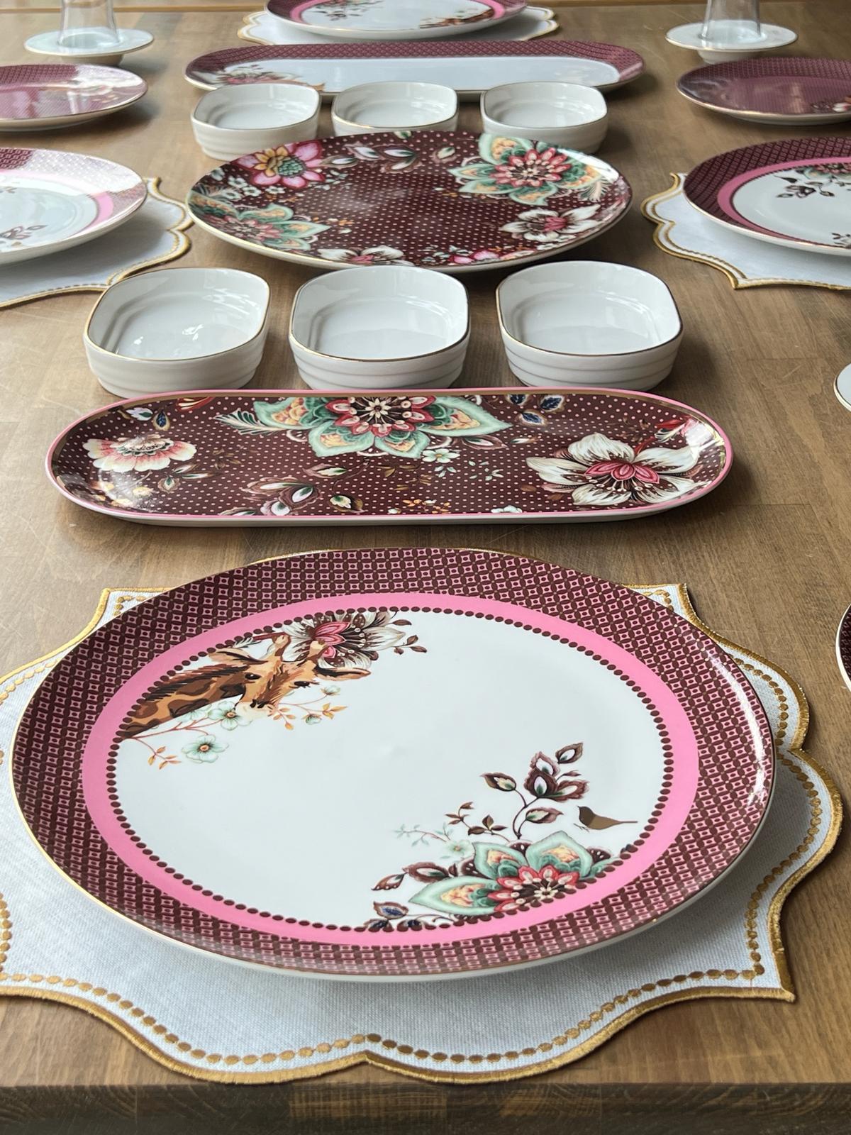 Kahvaltı Takımı Magenta  29 Parça 4 Kişilik