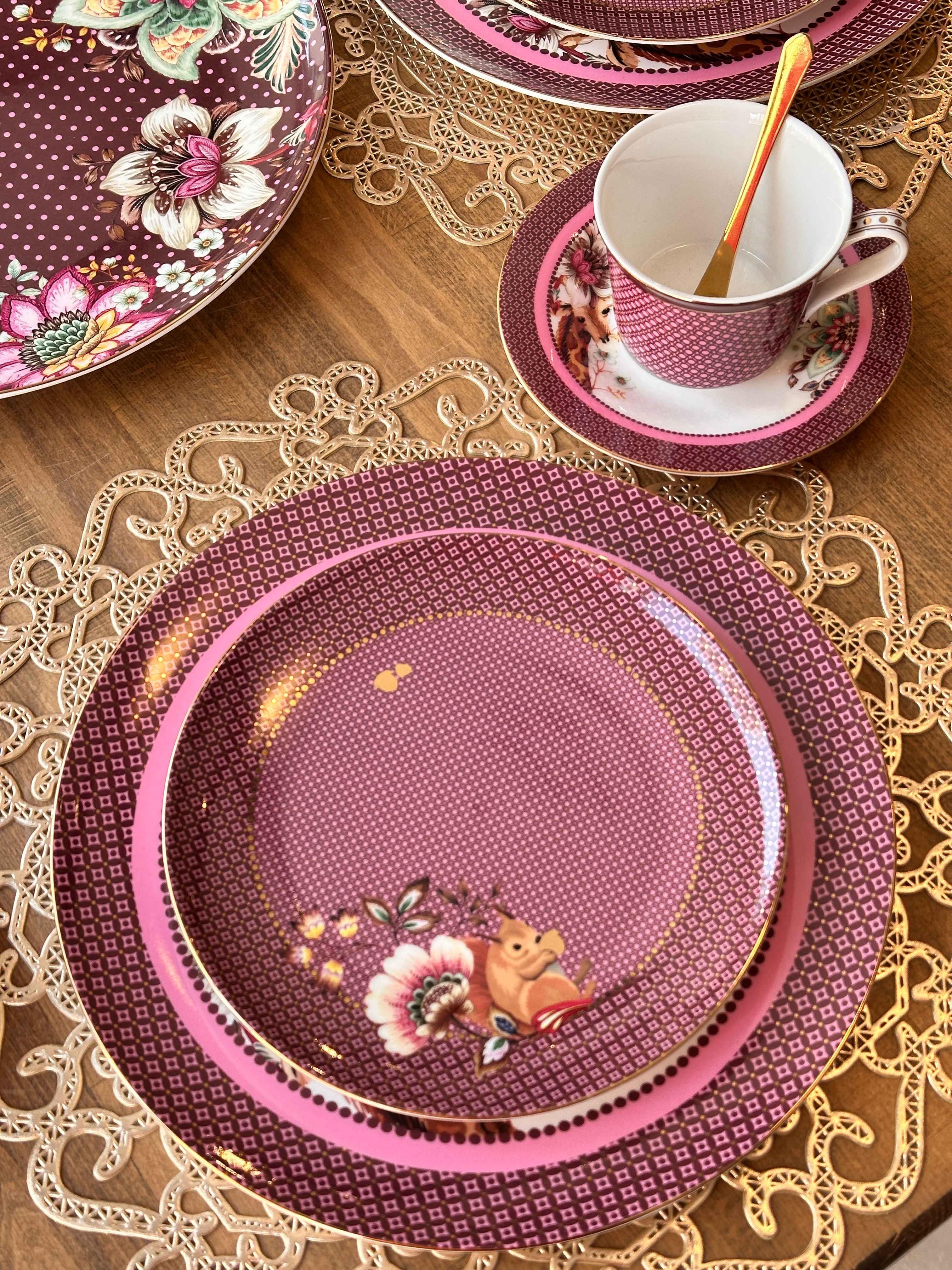 Kahvaltı Takımı Magenta  52 Parça 8 Kişilik