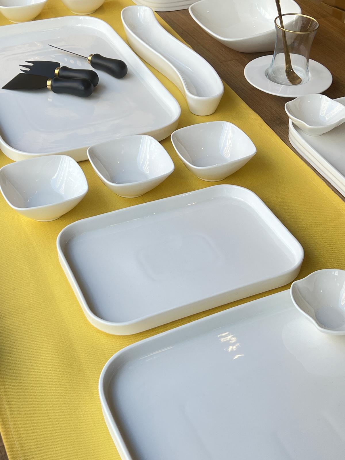 Kahvaltı Takımı Pure Kare 46 Parça 6 Kişilik