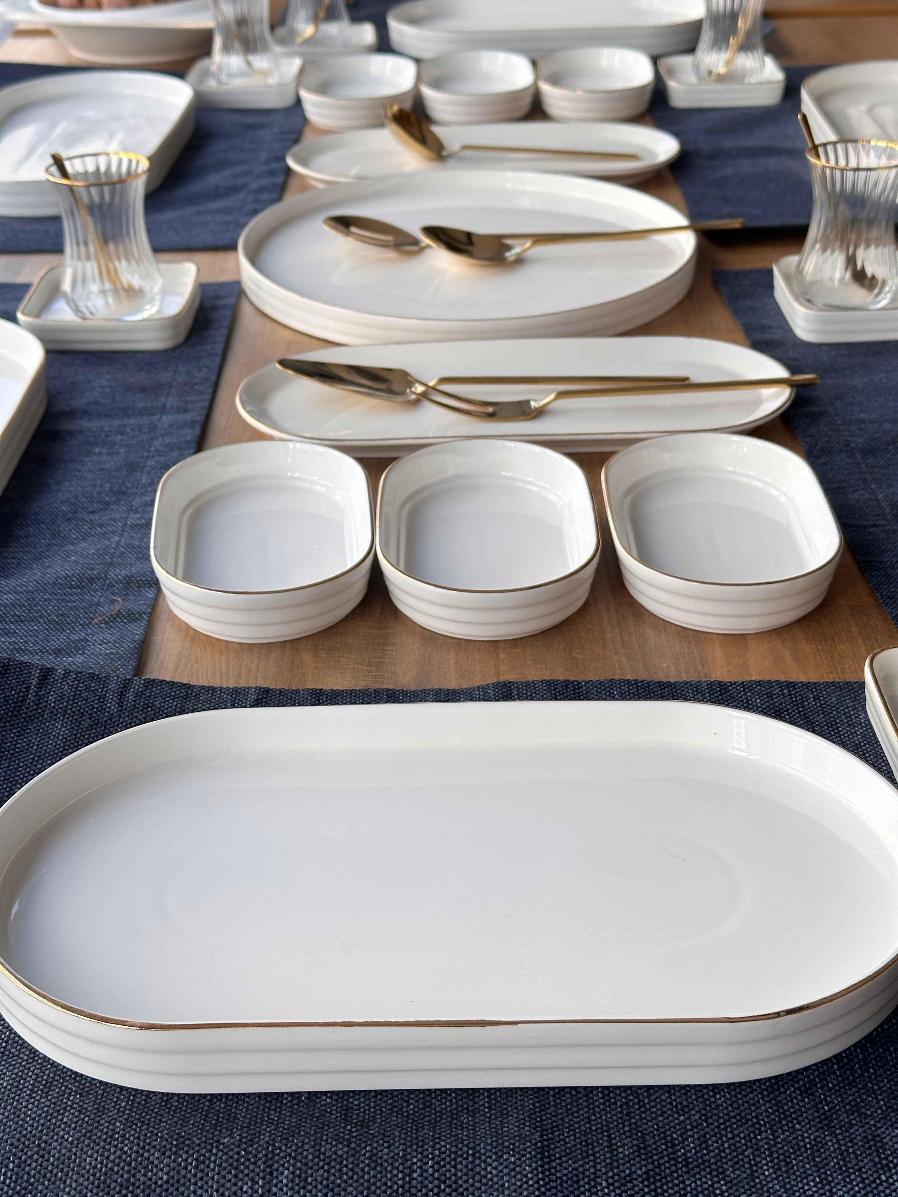 Kahvaltı Takımı Pure Oval 45 Parça 6 Kişilik
