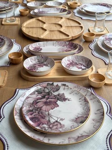 Kahvaltı Takımı Purple Rose 42 Parça 6 Kişilik