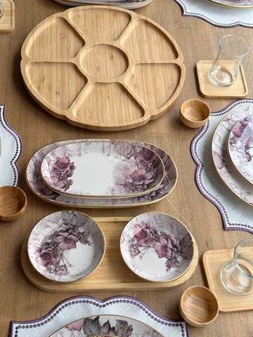 Kahvaltı Takımı Purple Rose 42 Parça 6 Kişilik