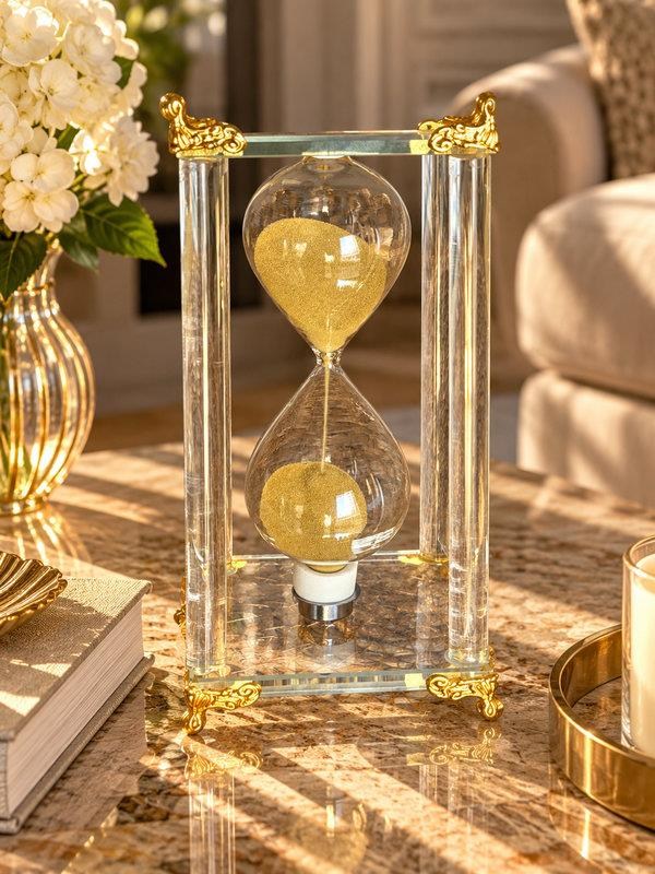 Kum Saati Tımeless Gold Cam 16cm