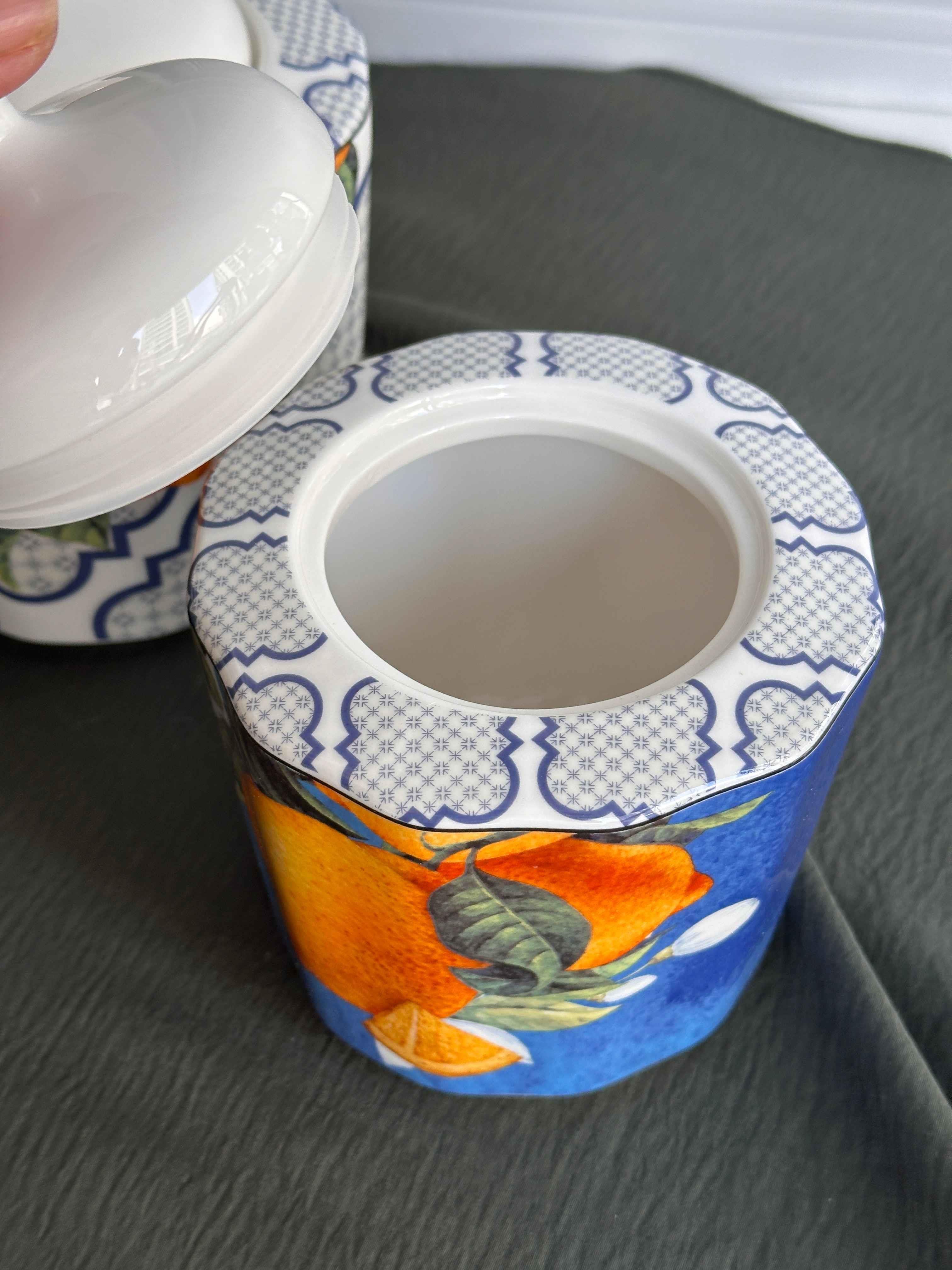 Lemons 2'Li Porselen Kavanoz Seti