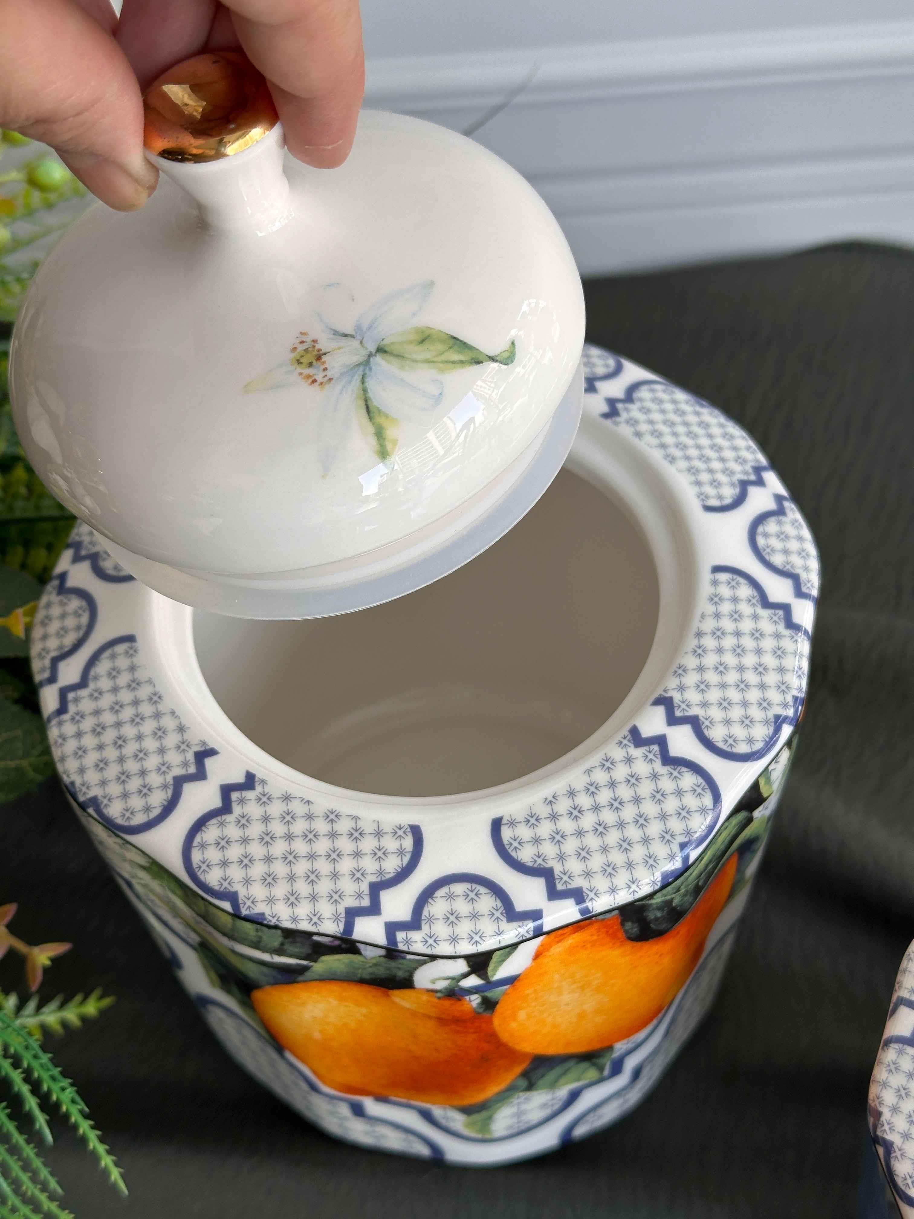 Lemons 2'Li Porselen Kavanoz Seti