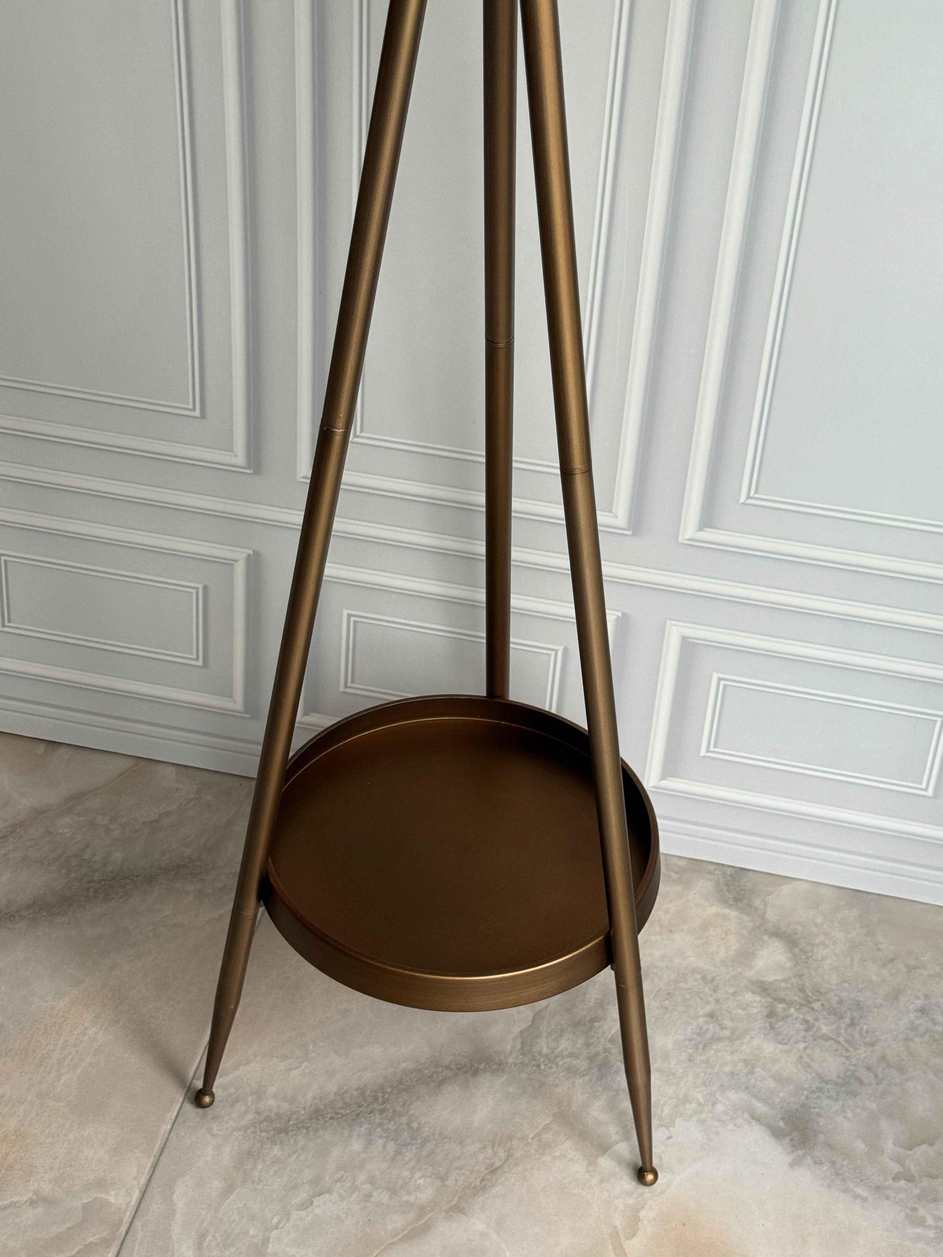 Loft Eskitme Gold Çarklı Tripod Ayaklı Dekoratif Saat