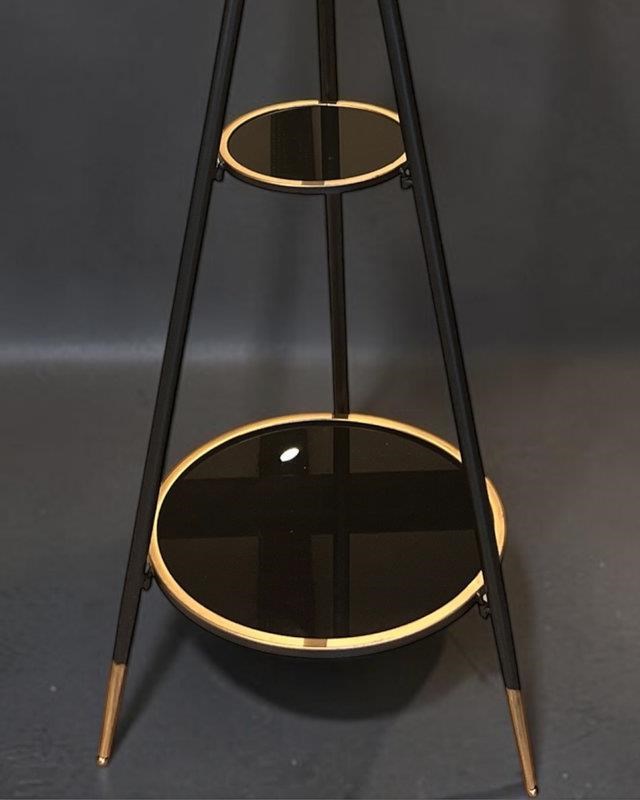 Mat Siyah Çarklı Tripod Ayaklı Dekoratif Saat Nora