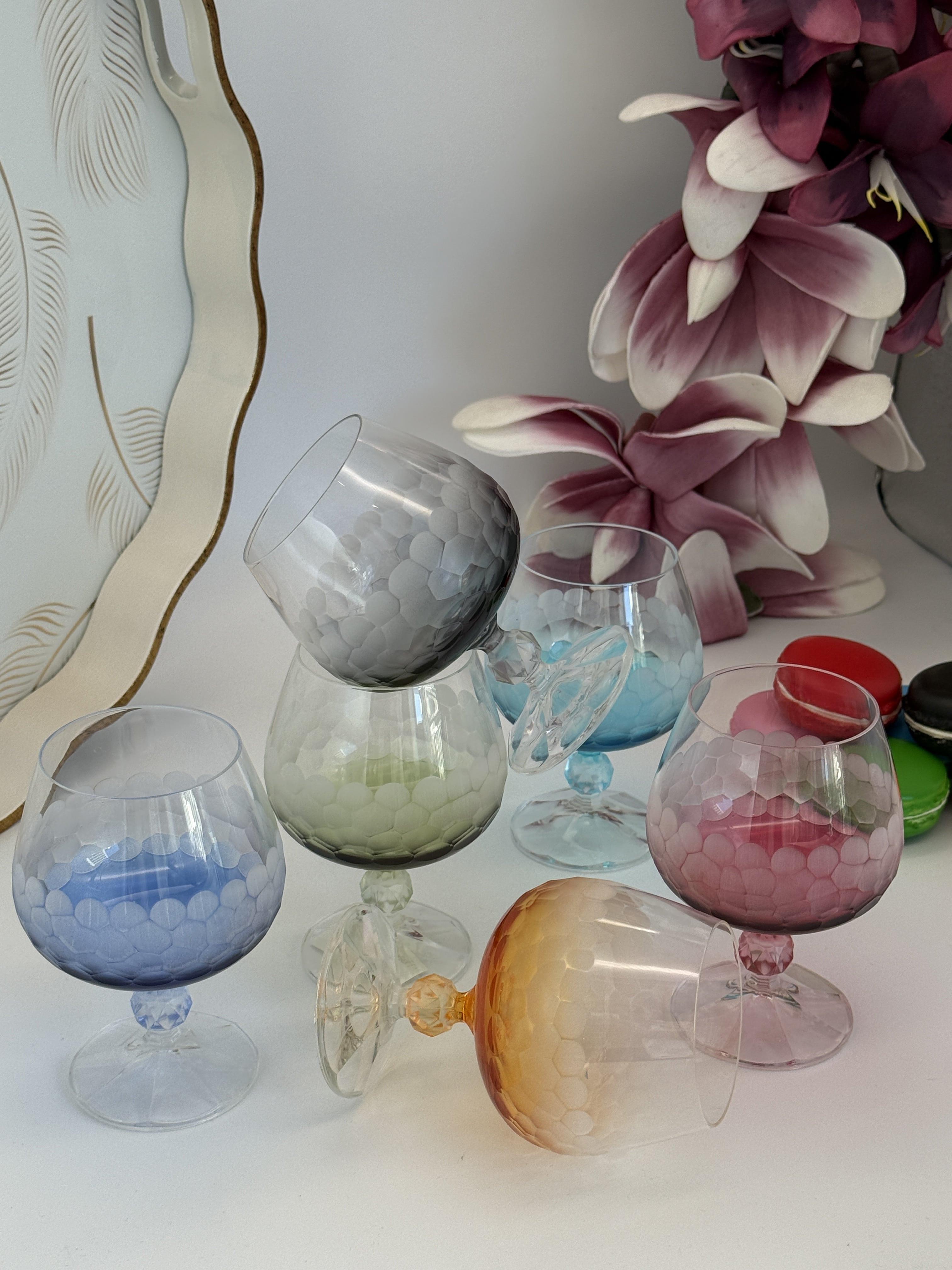 Mercan Mix Kahve Yanı Kristal Su Kadehi-250ml