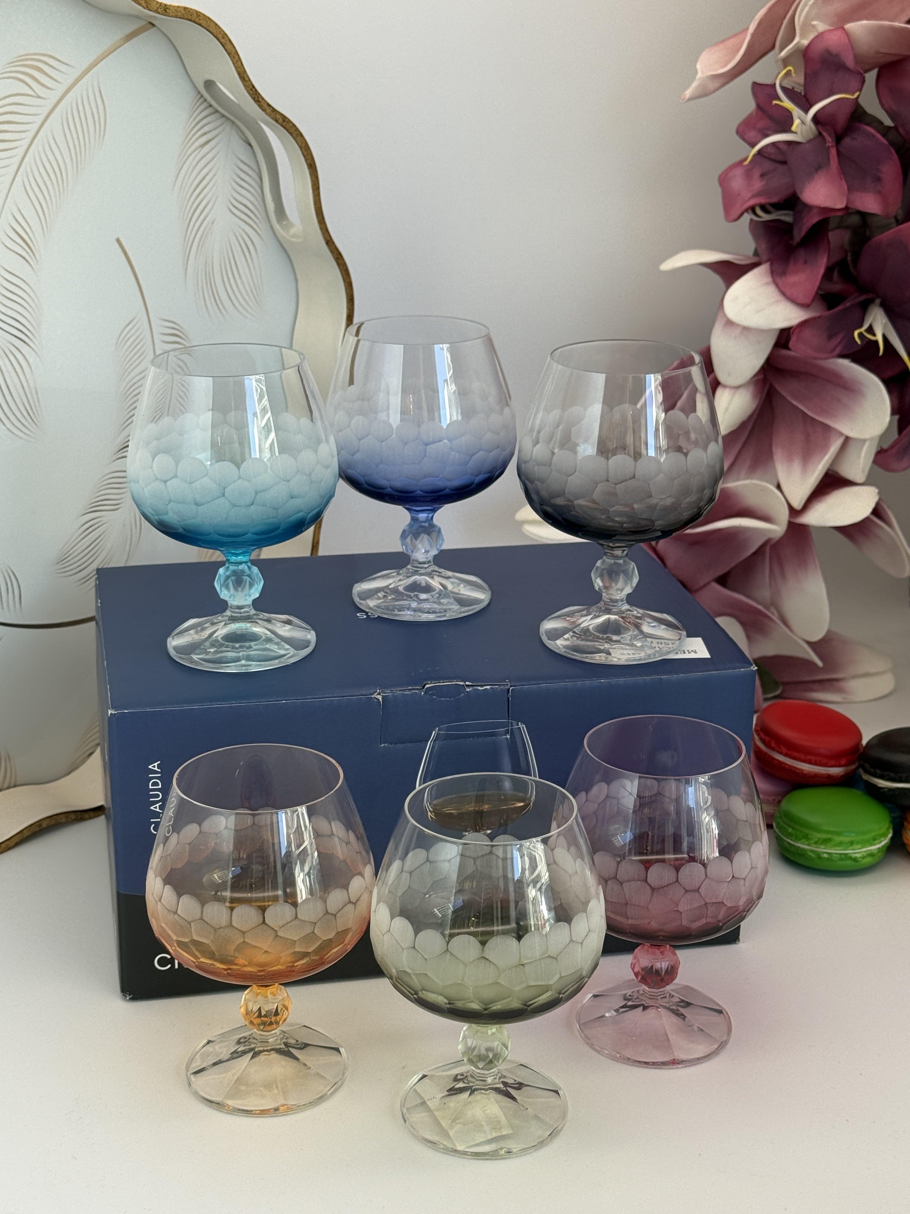 Mercan Mix Kahve Yanı Kristal Su Kadehi-250ml